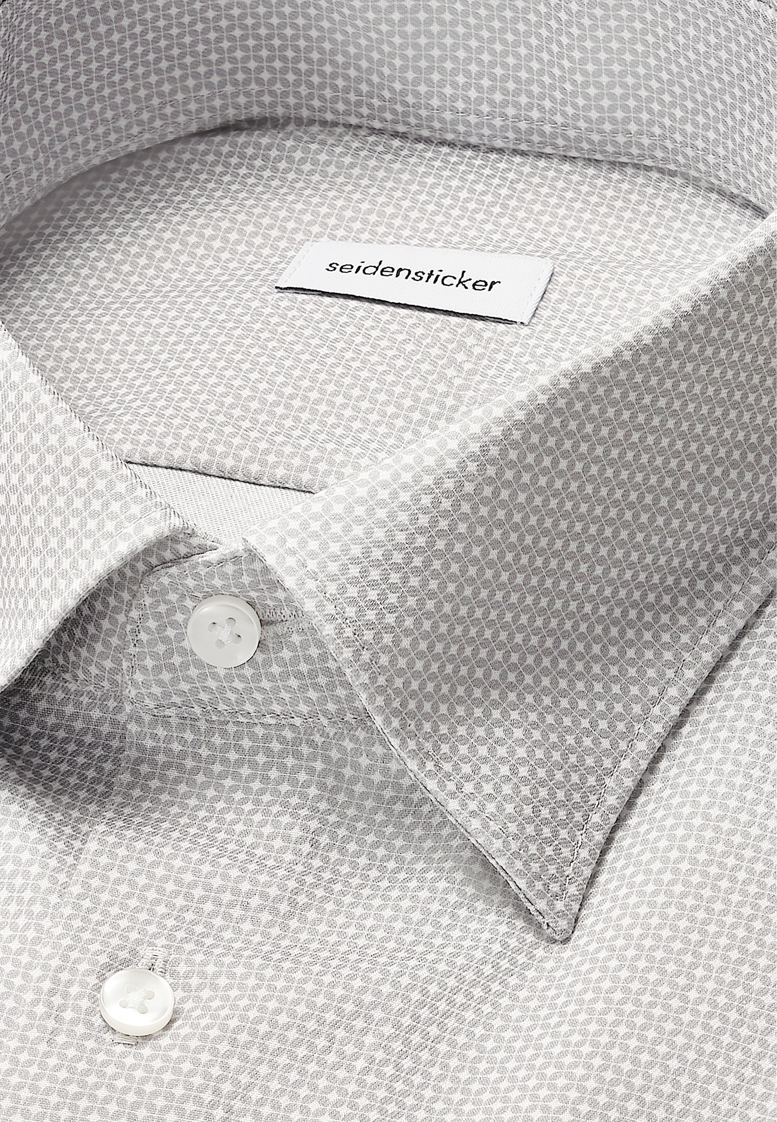 seidensticker Businesshemd »Schwarze Rose«, Slim 1/1 Covered-Button-Down-Kragen Druck
