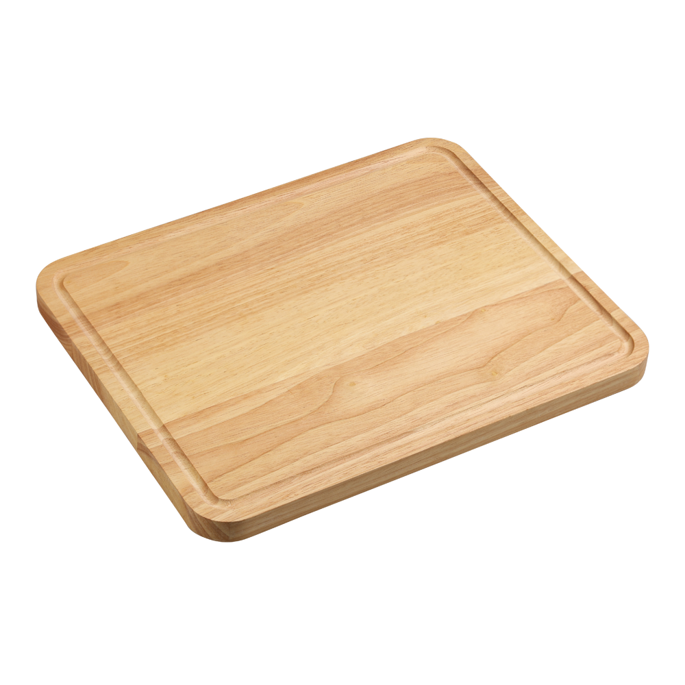KESPER Schneidebrett "Servierbrett, Rubberwood, FSC" mit Saftrille