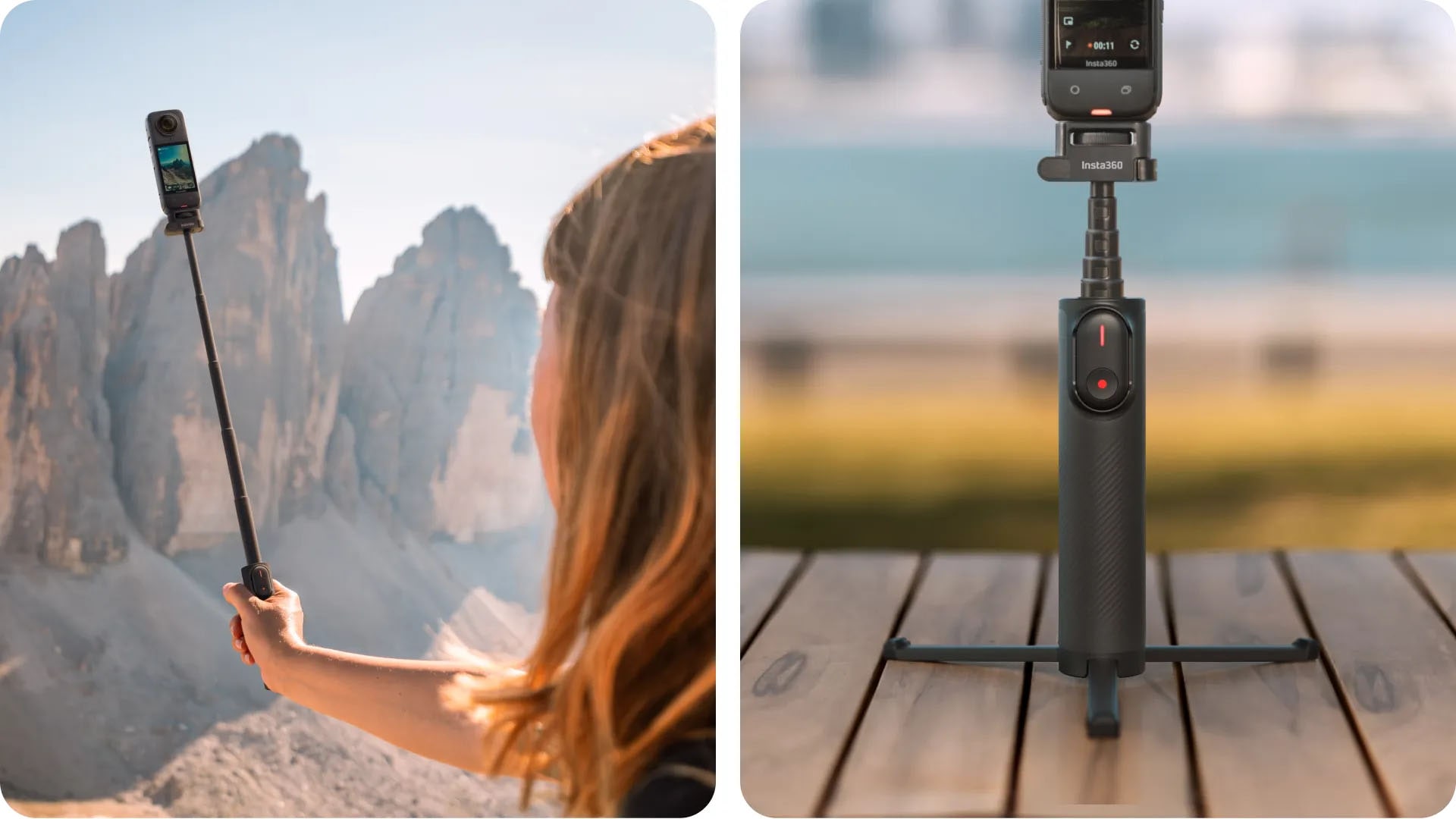 Insta360 Handstativ »Fernbedienungs-Kit für den 2-in-1 Selfie-Stick (1/4"-Halterung)«