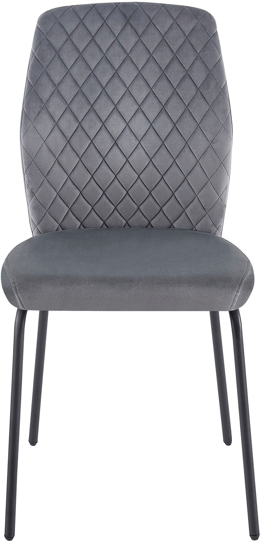 SalesFever 4-Fußstuhl, (Set), 2 St., Samt, 2er Set mit eleganter Wabenstepp günstig online kaufen