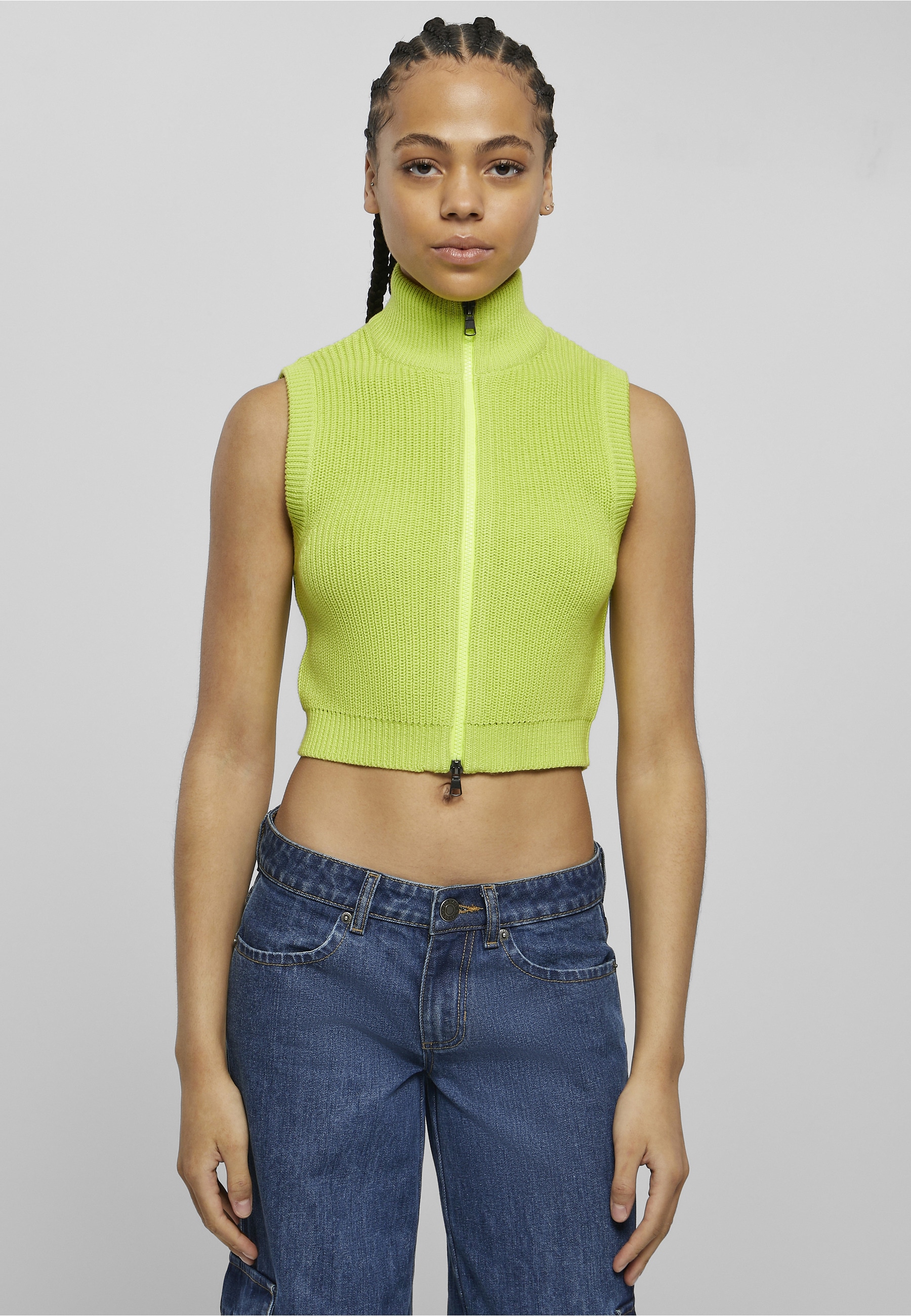 URBAN CLASSICS Steppweste »Urban Classics Damen Ladies Short Knit Vest«