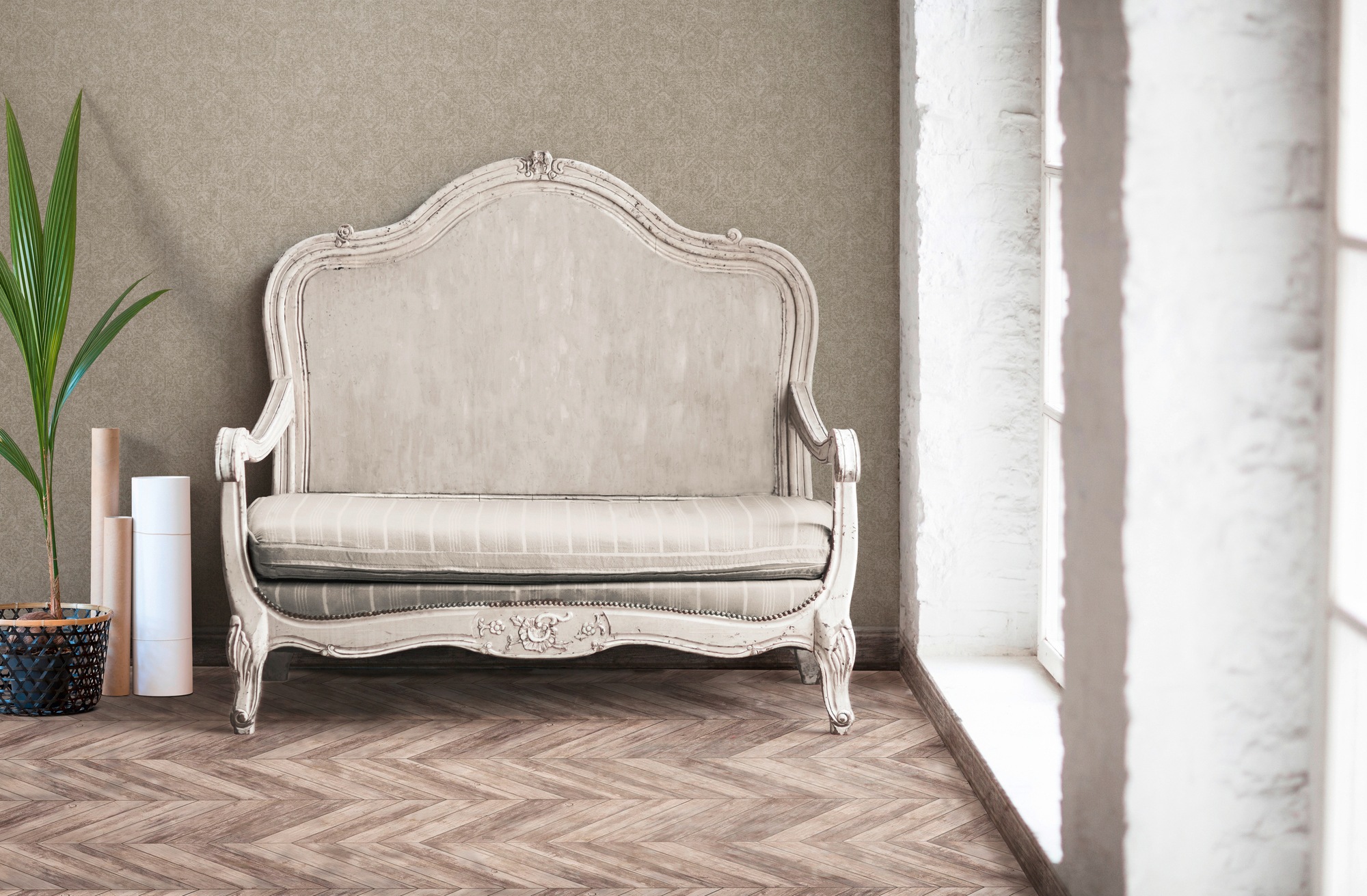 A.S. Création Vliestapete »Cuba« Motiv | Strukturmuster | gemustert leicht strukturiert Vintage Tapete Orientalisch Tapeten Wohnzimmer Schlafzimmer Küche Büro