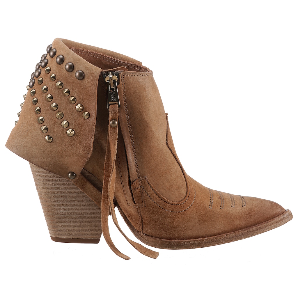 A.S.98 High-Heel-Stiefelette »BELIVE«, Abendmode, Ankle-Boots mit Nieten und Ziernähten