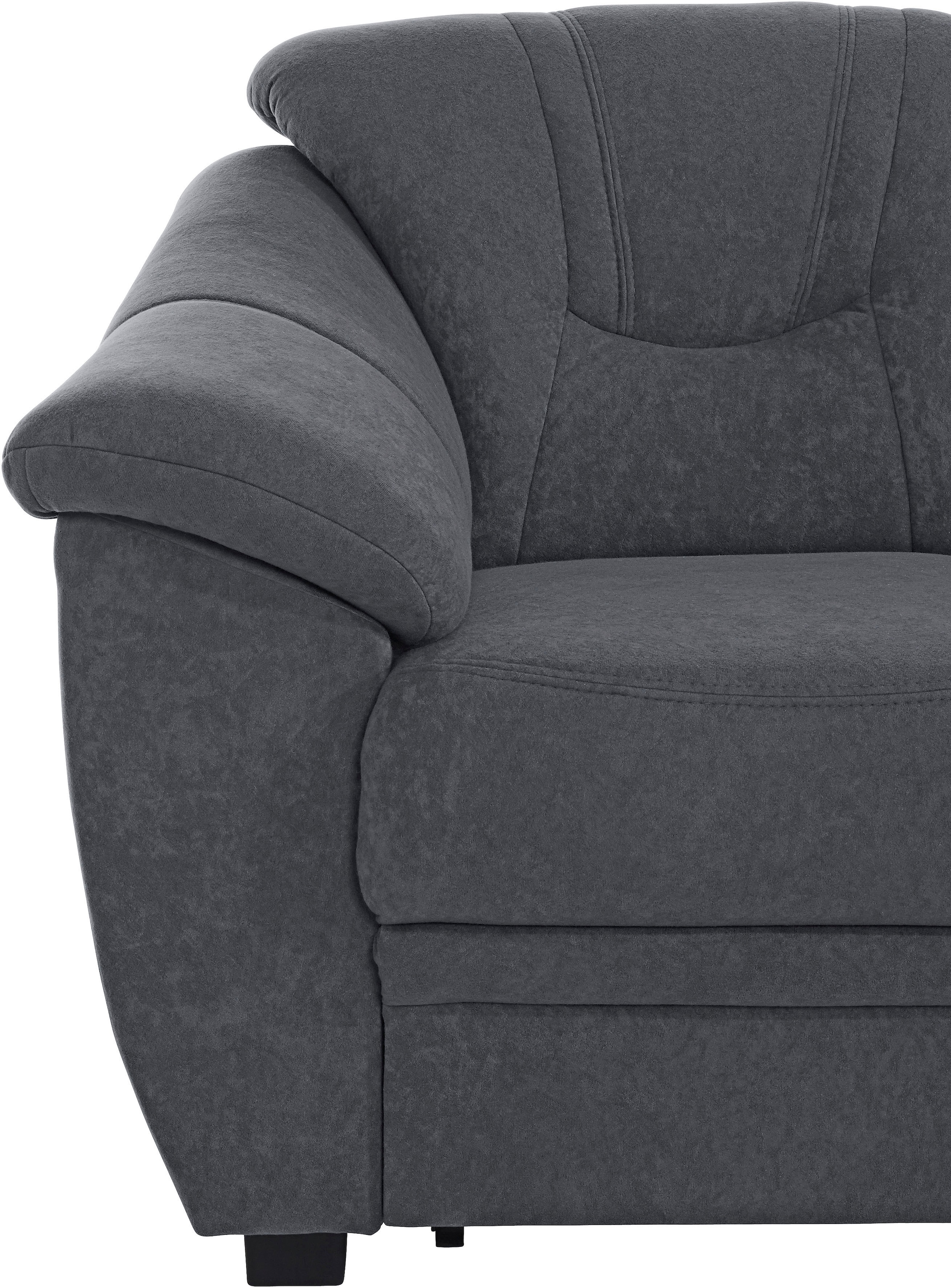 sit&more Ecksofa »Savoni L-Form«, wahlweise mit Bettfunktion