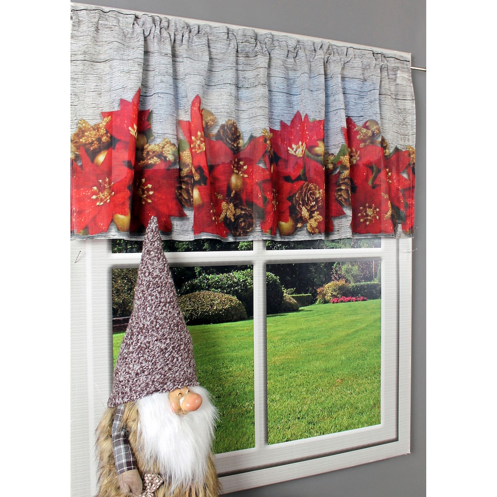 HOSSNER - ART OF HOME DECO Querbehang »Weihnachtsstern«, (1 St.)