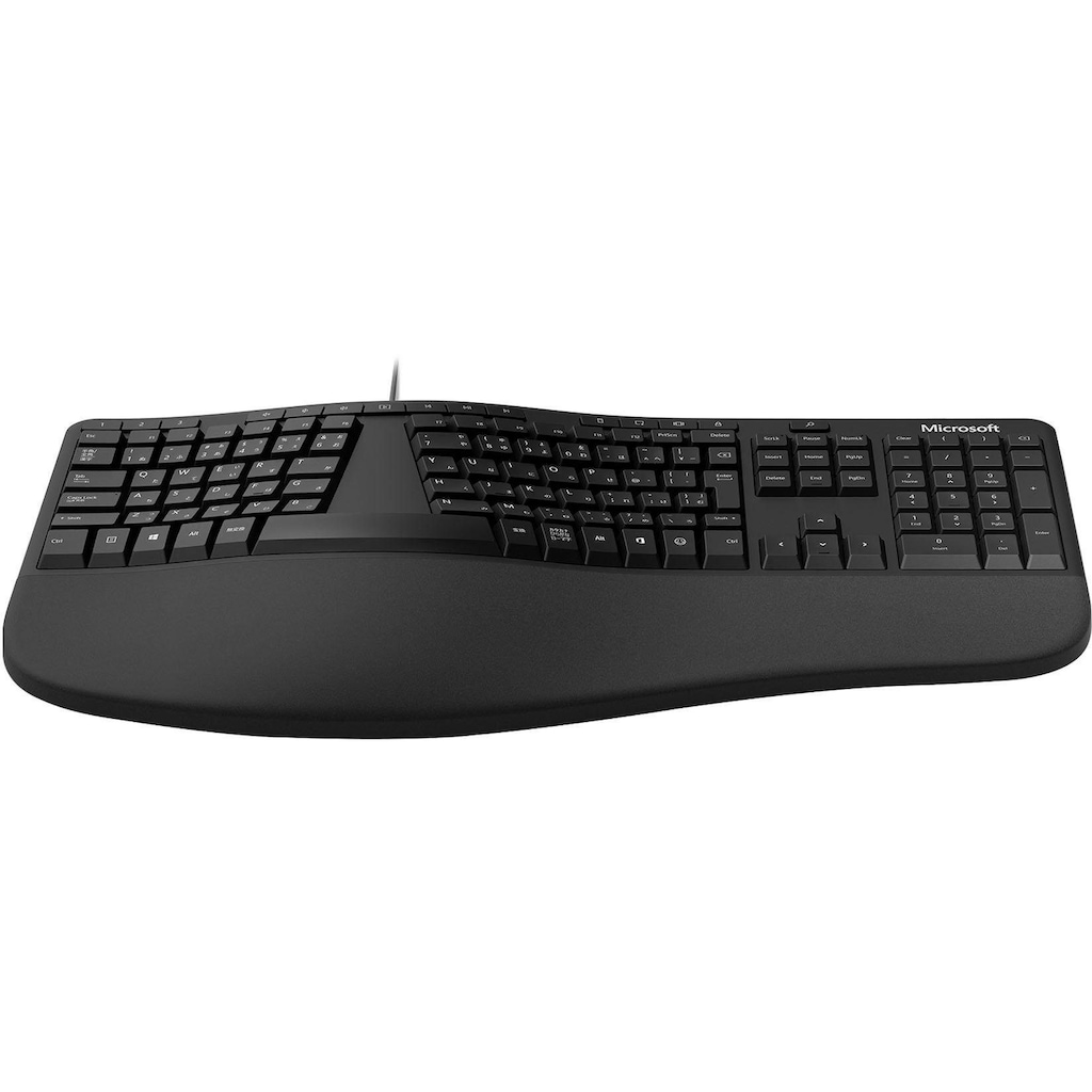 Microsoft ergonomische Tastatur »LXM-00006«, (ergonomische Form-USB-Anschluss)