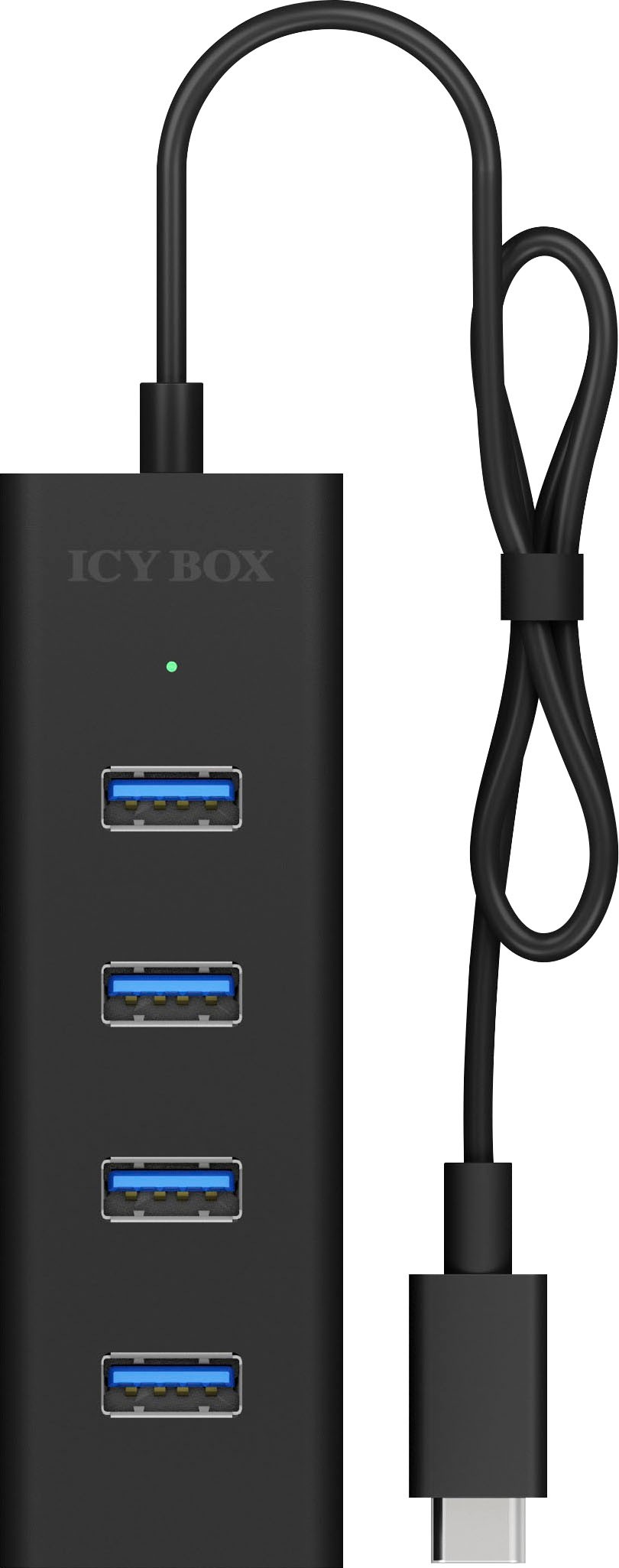 ICY BOX USB-Adapter »ICY BOX Type-C zu 4-Port USB 3.2 Gen 1 Hub«, Alu ...