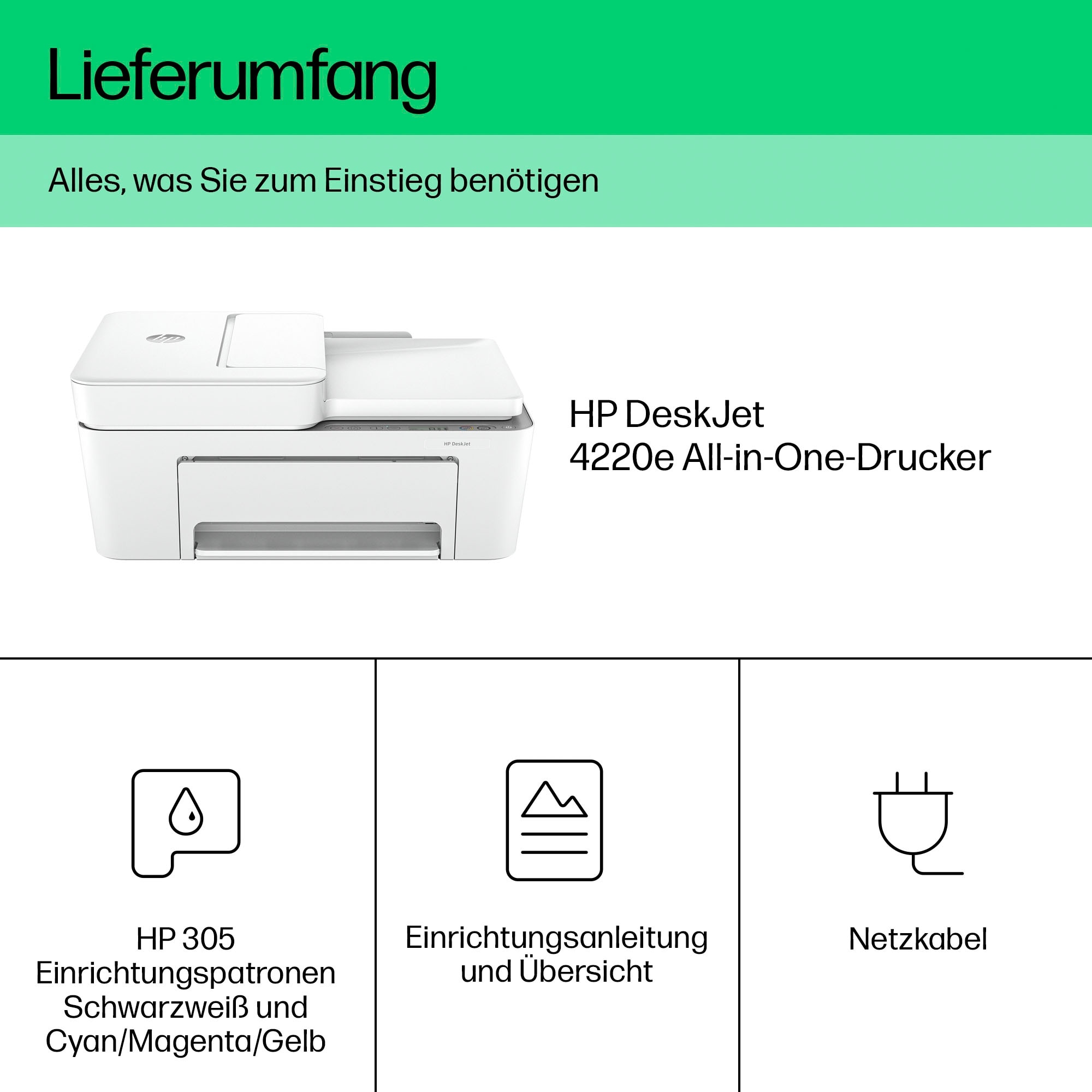 HP Multifunktionsdrucker »DeskJet 4220e«, | Ink BAUR kompatibel HP Instant