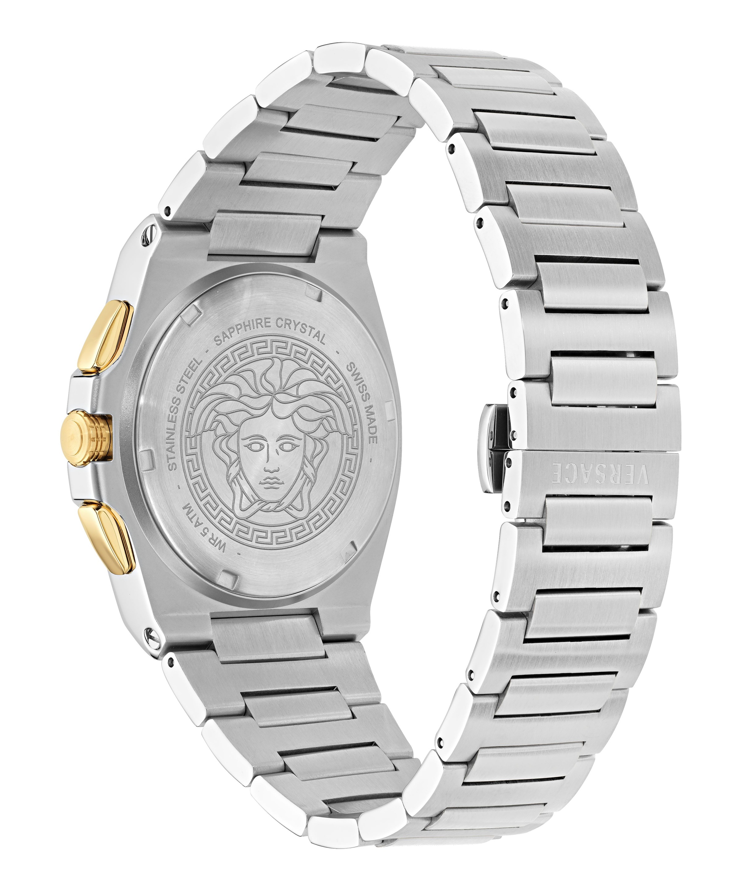 Versace Chronograph »TOLOMEO CHRONO« Quarzuhr, Armbanduhr, Herrenuhr, Swiss Made, Edelstahlarmband, analog