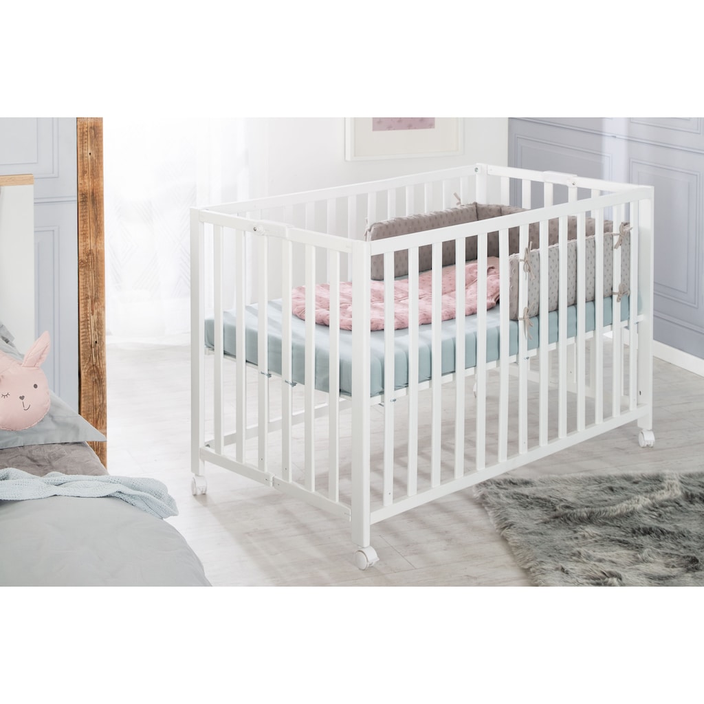 roba® Babybett »Fold Up, weiß«, klappbar