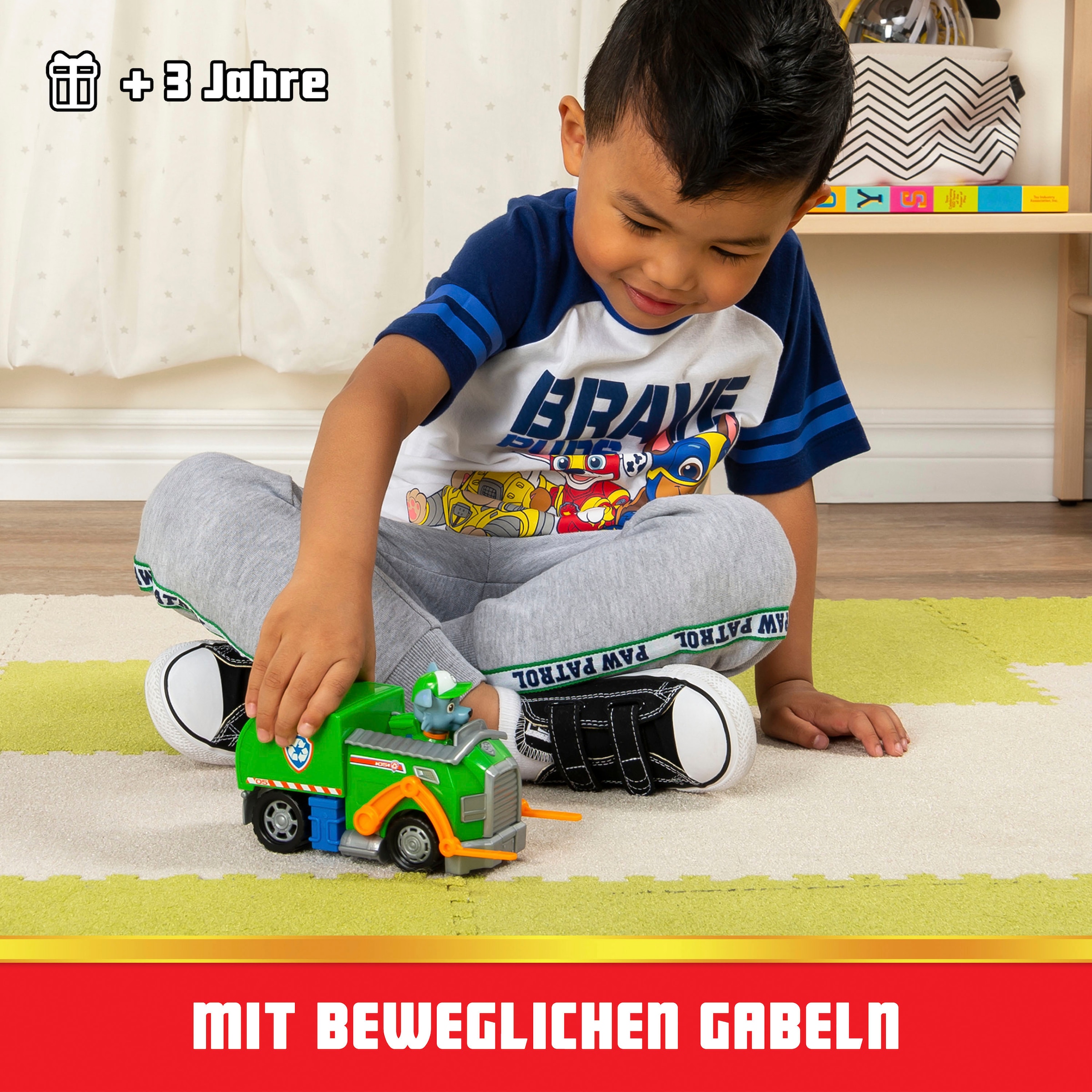 Spin Master Spielzeug-Auto »PAW Patrol, Recycling-Fahrzeug mit Rocky-Figur«