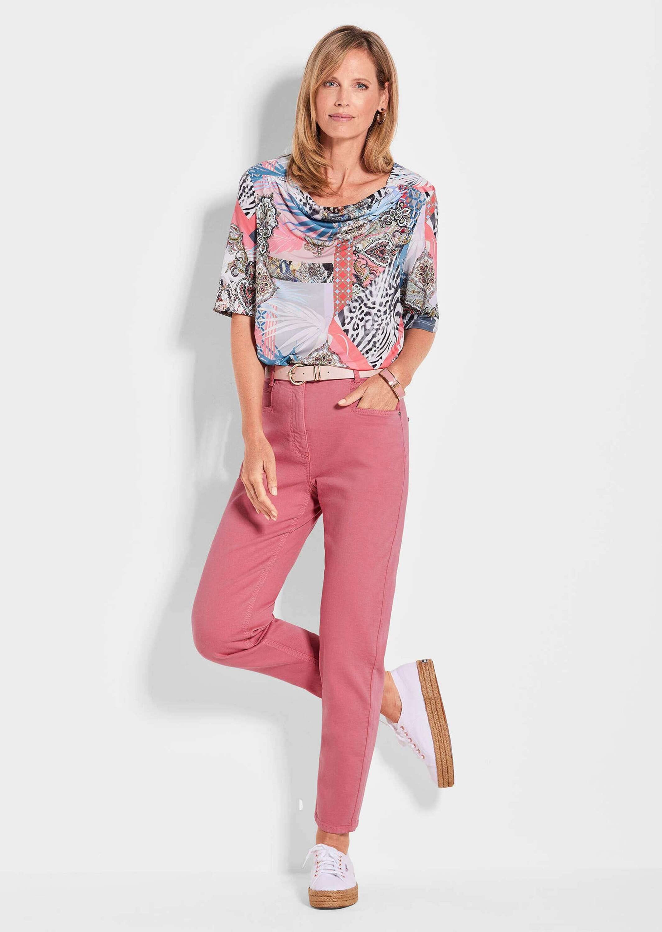 GOLDNER Regular-fit-Jeans »Kurzgröße Lange Hose SARA mit Formbund«