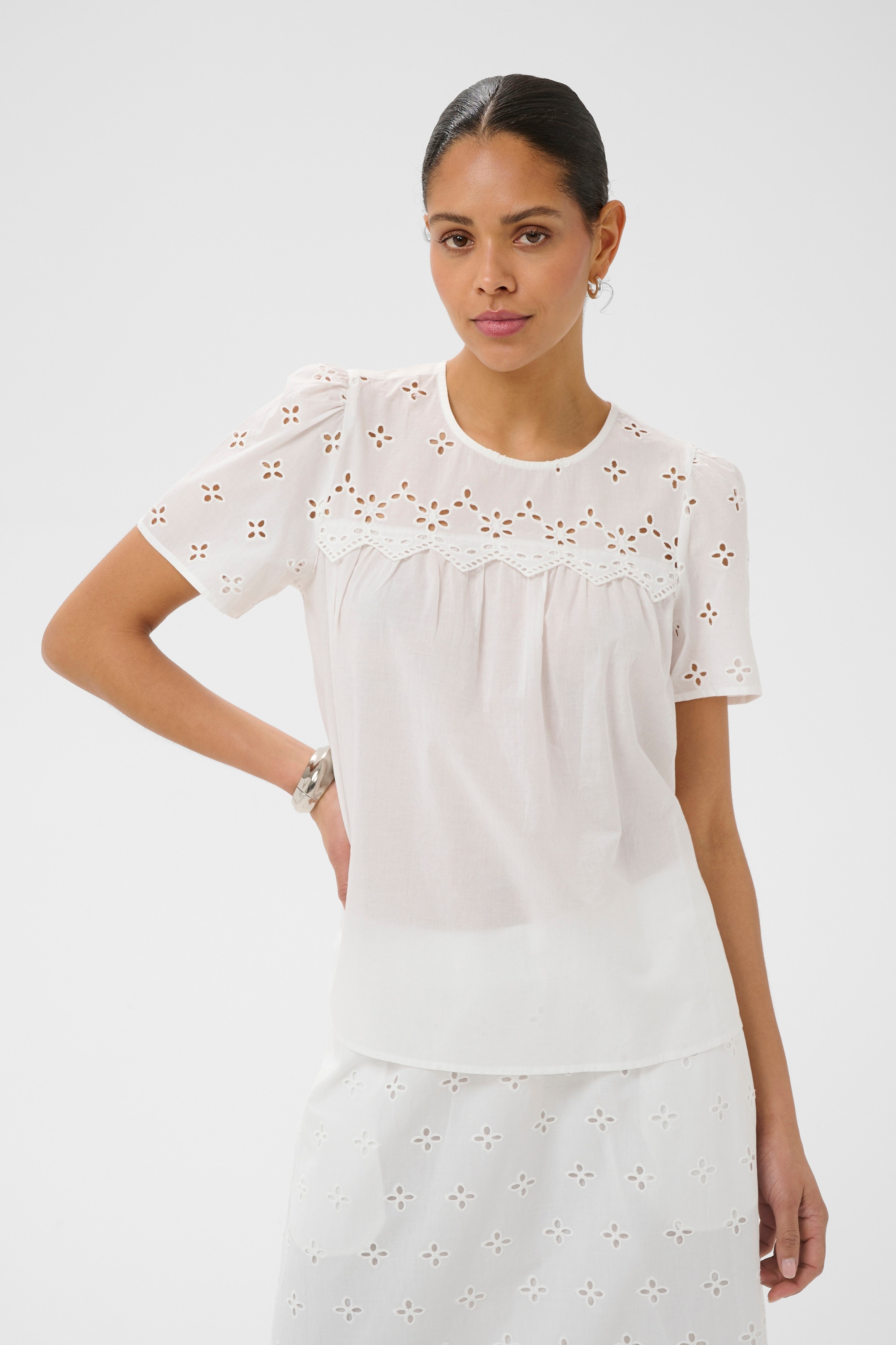 KAFFE Kurzarmbluse »Damen Bluse kurzarm KAmolly«