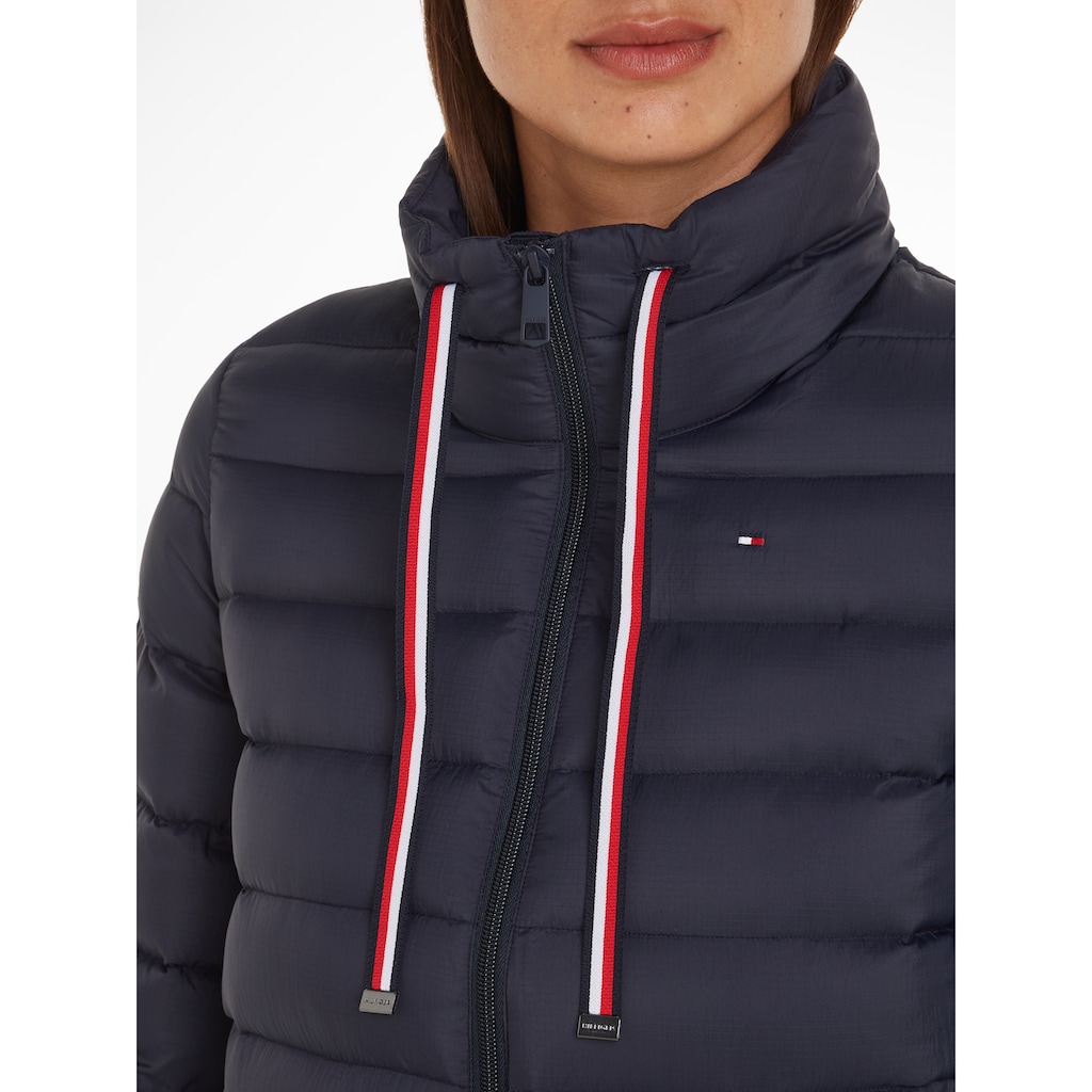 Tommy Hilfiger Kurzjacke »PACKABLE LW DOWN GS JACKET«, mit gestreiftem Kordelzug