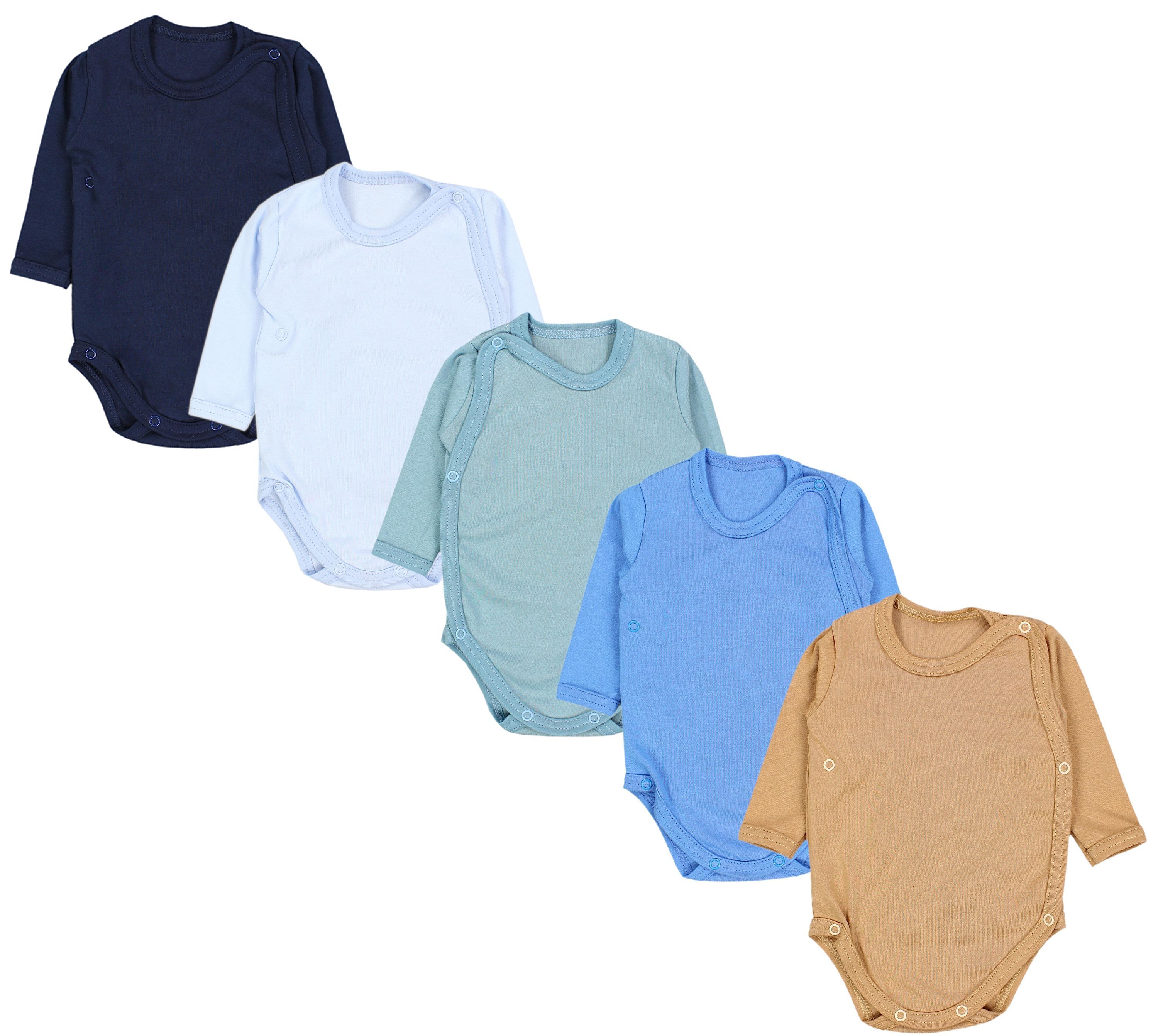 TupTam Langarmwickelbody "Wickelbody Baby Langarm Wickelbody 5er Pack"