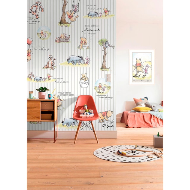 Komar Vliestapete »Winnie the Pooh Stripes«, 200x280 cm (Breite x Höhe)  online bestellen | BAUR