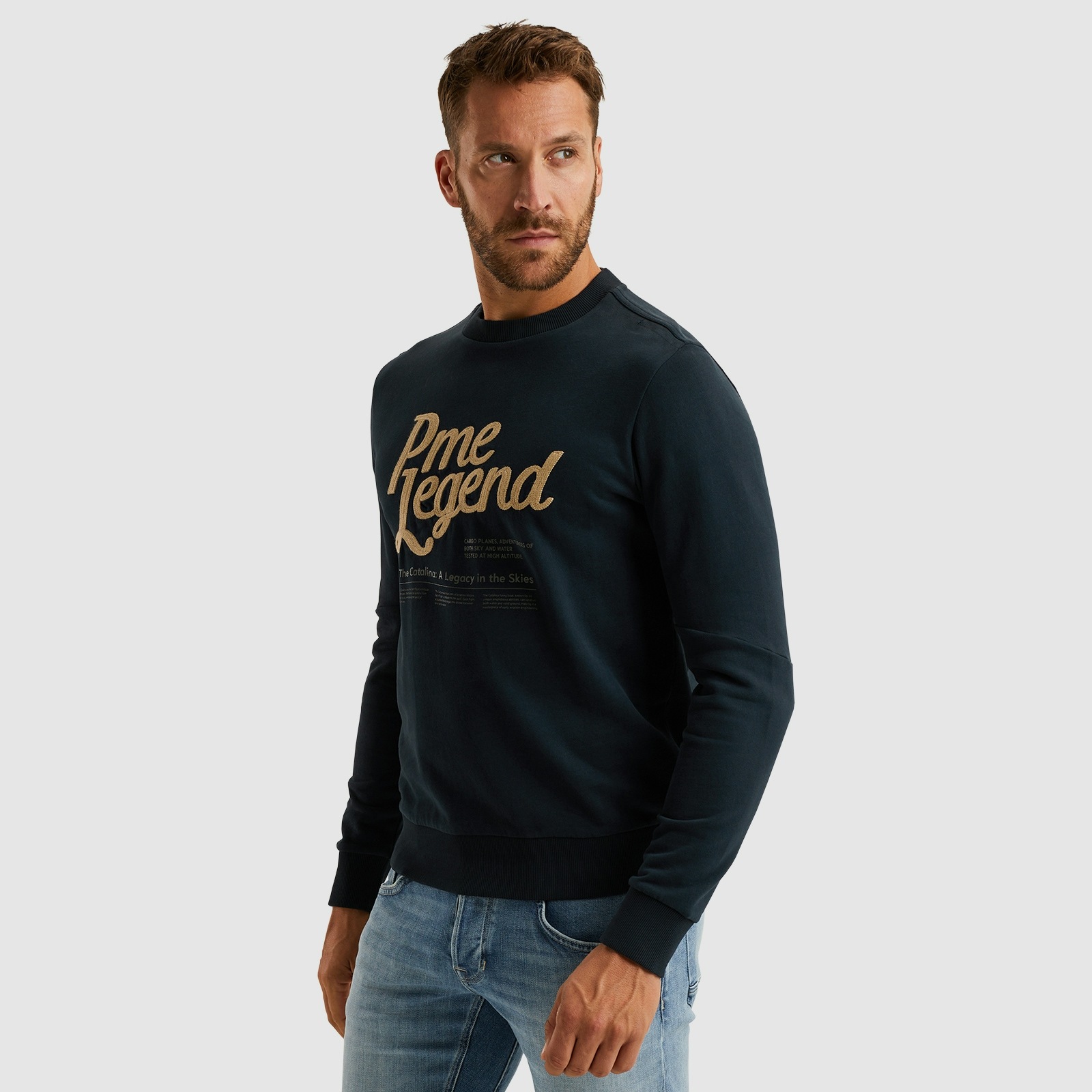 PME LEGEND Sweatshirt, mit Logo Stickerei und Print
