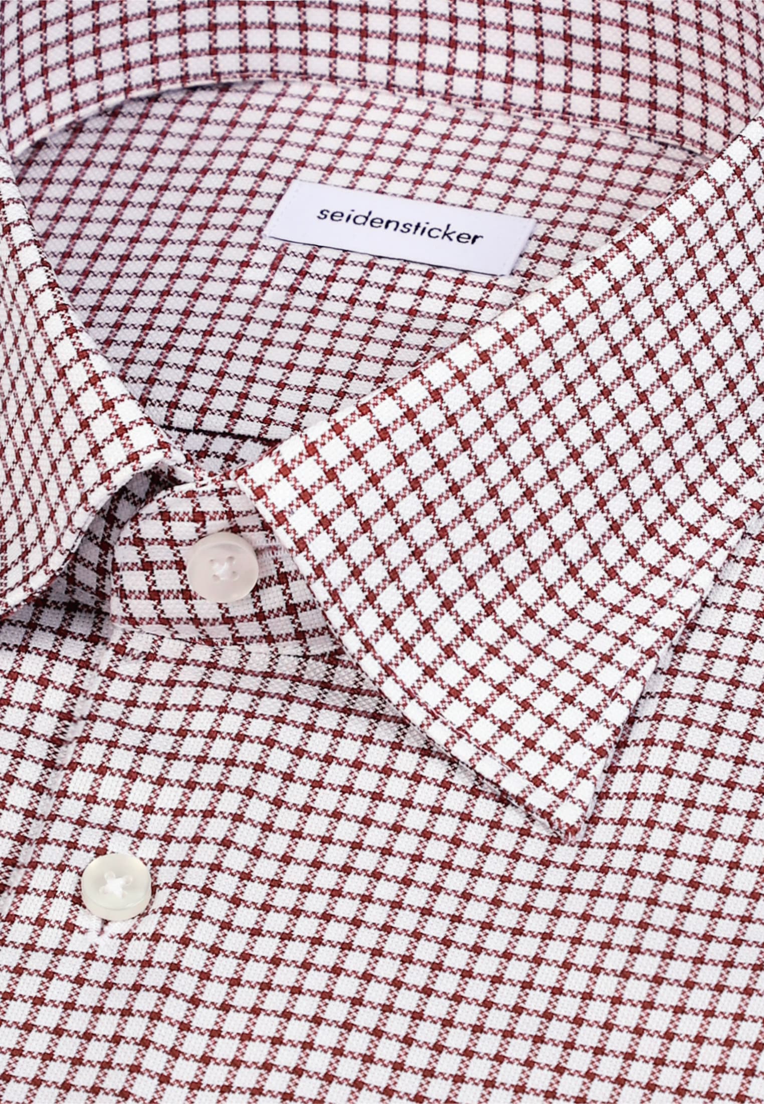 seidensticker Businesshemd »Schwarze Rose« Regular 1/2 Covered-Button-Down-Kragen Karo