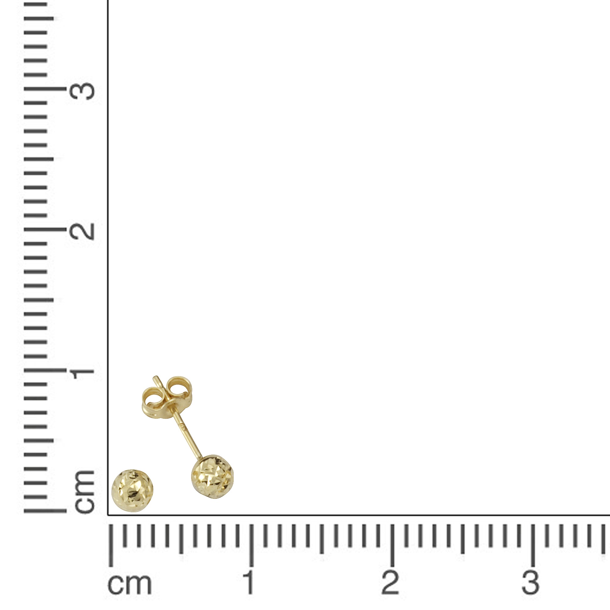 Vivance Paar Ohrstecker »375 Gold 4mm Durchmesser«