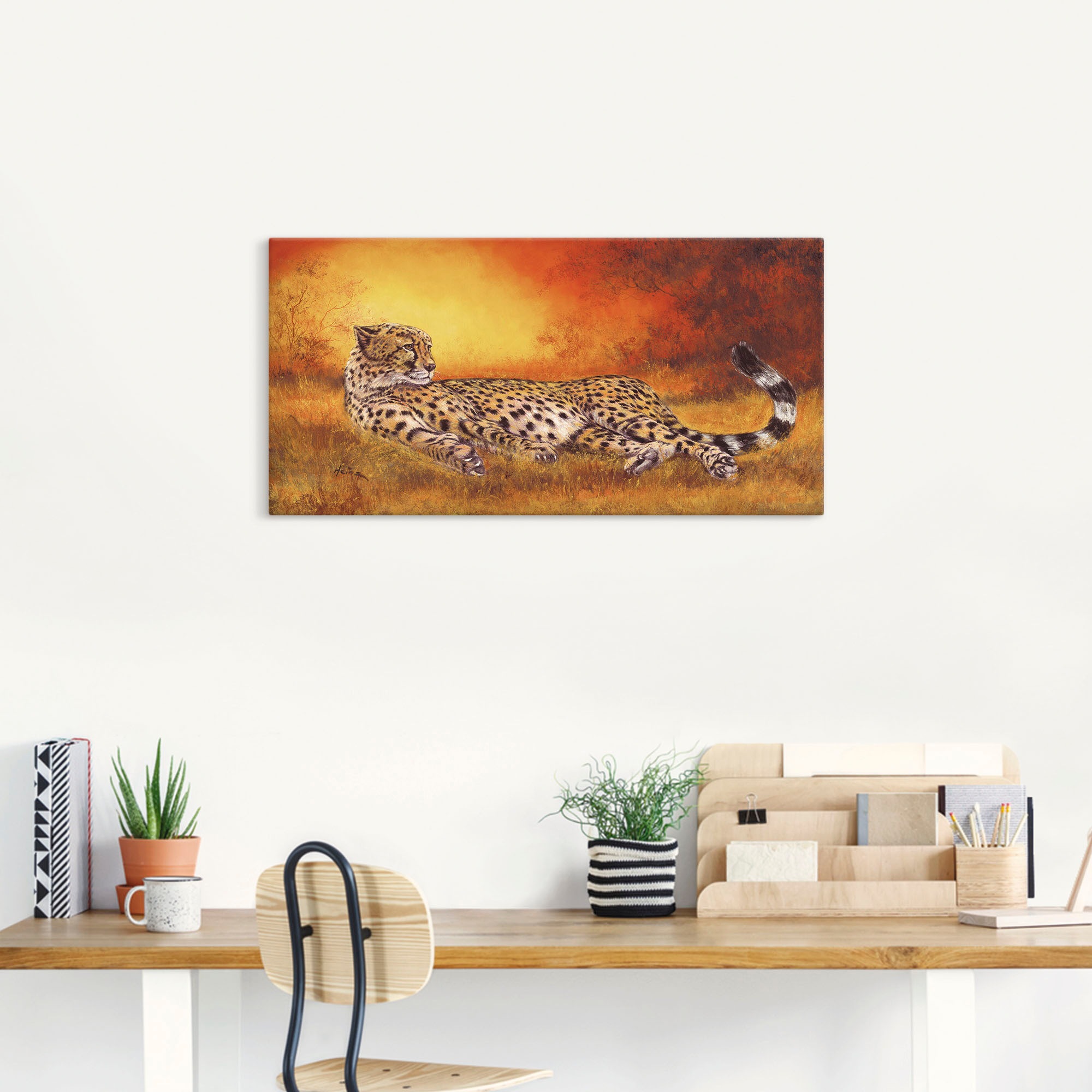 Artland Wandbild "Gepard" Geparden Bilder 1 Stk. tlg. als Alubild, Leinwand günstig online kaufen