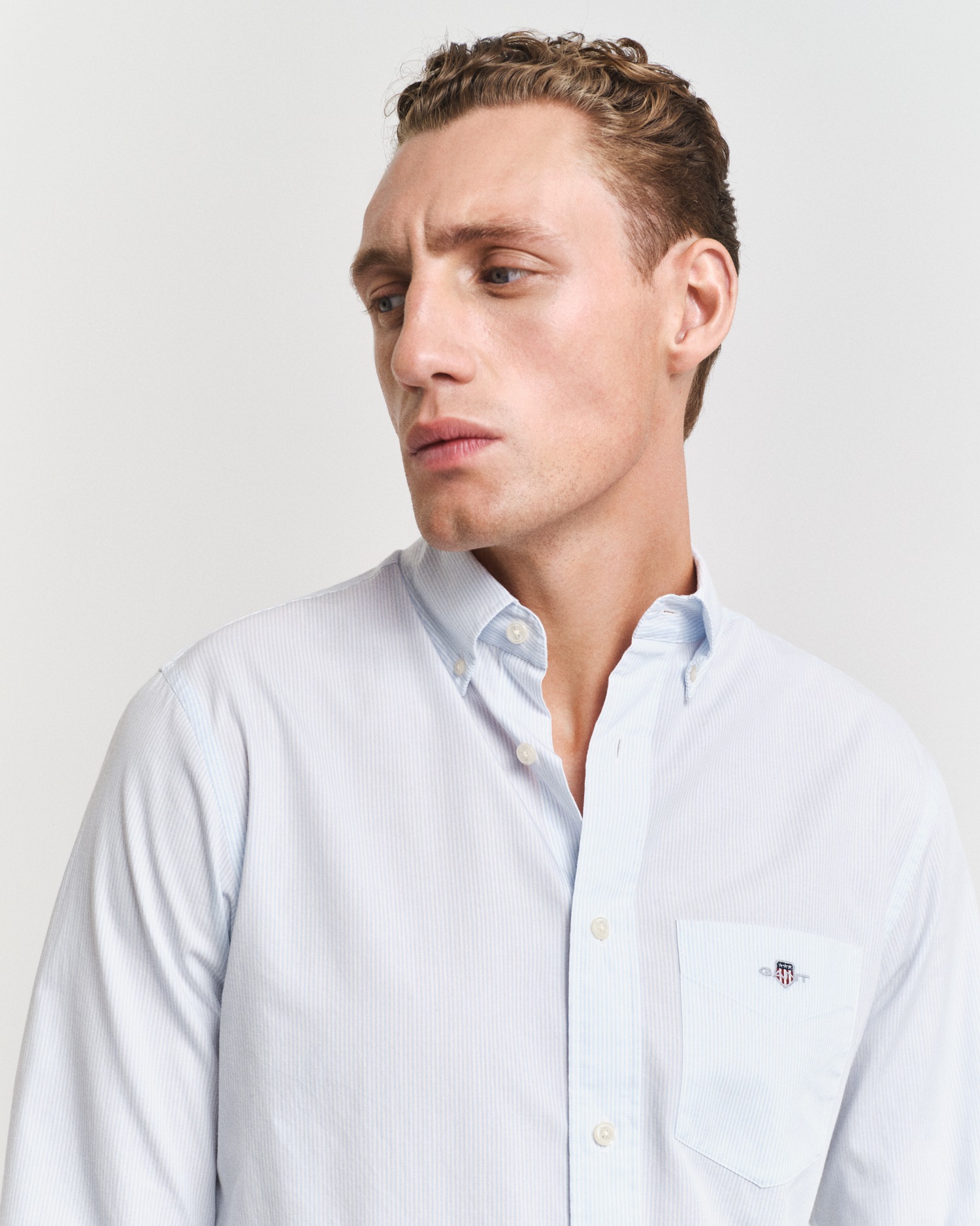 Gant Langarmhemd »REG POPLIN BANKER SHIRT«, Banker Stripe Popeline, leichte Baumwolle