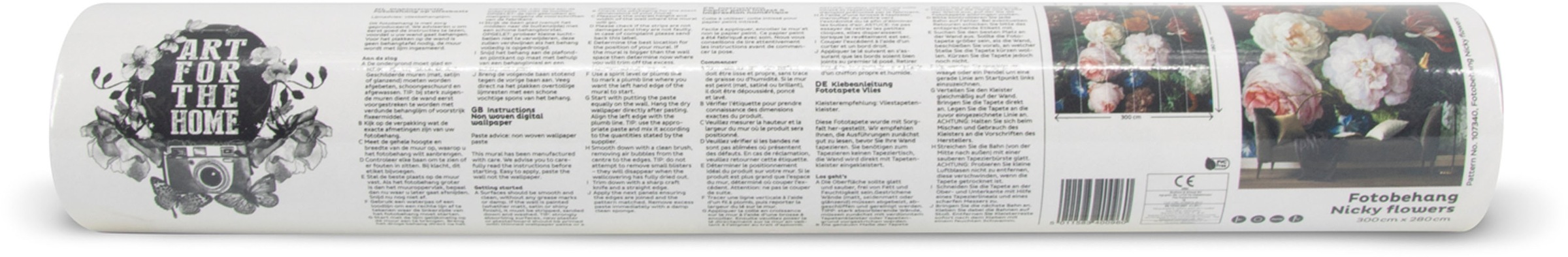 Art for the home Fototapete »Nicky Blumen« botanisch glatt Nicky Blumen 280x300 cm