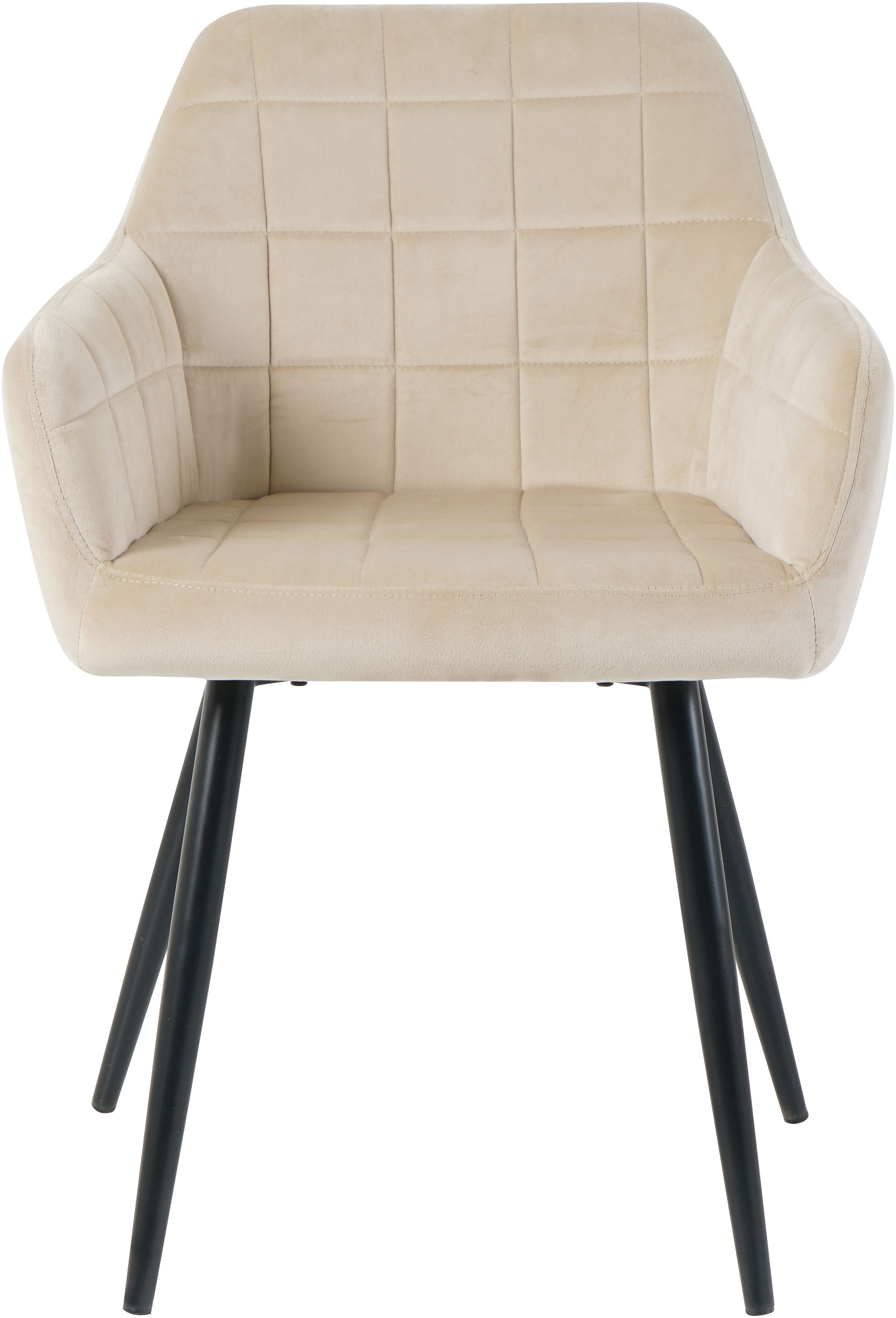 Möbilia 4-Fußstuhl (Set) 2 Stk.mit Quadratsteppung innen günstig online kaufen