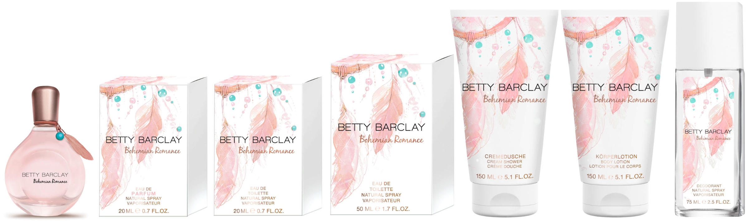 Betty Barclay Eau de Toilette »Betty Barclay Bohemian Romance EDT NATURAL SPRAY 50 ML« Packung, 1 Stk. mit fruchtigen Noten