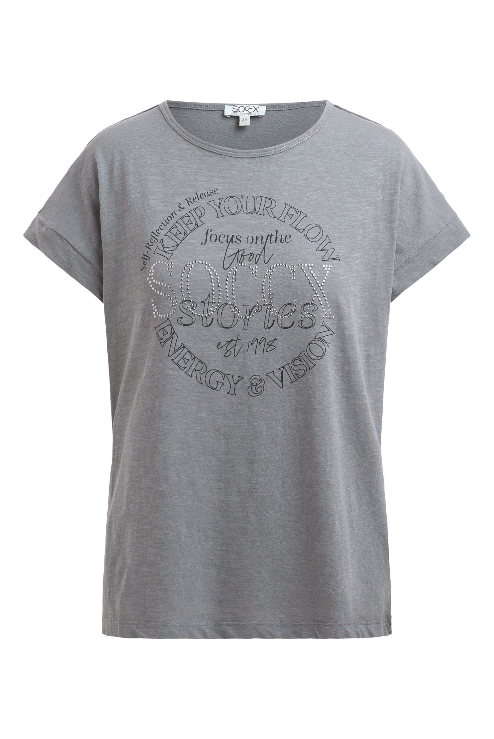 SOCCX Rundhalsshirt, mit überschnittenen Schultern