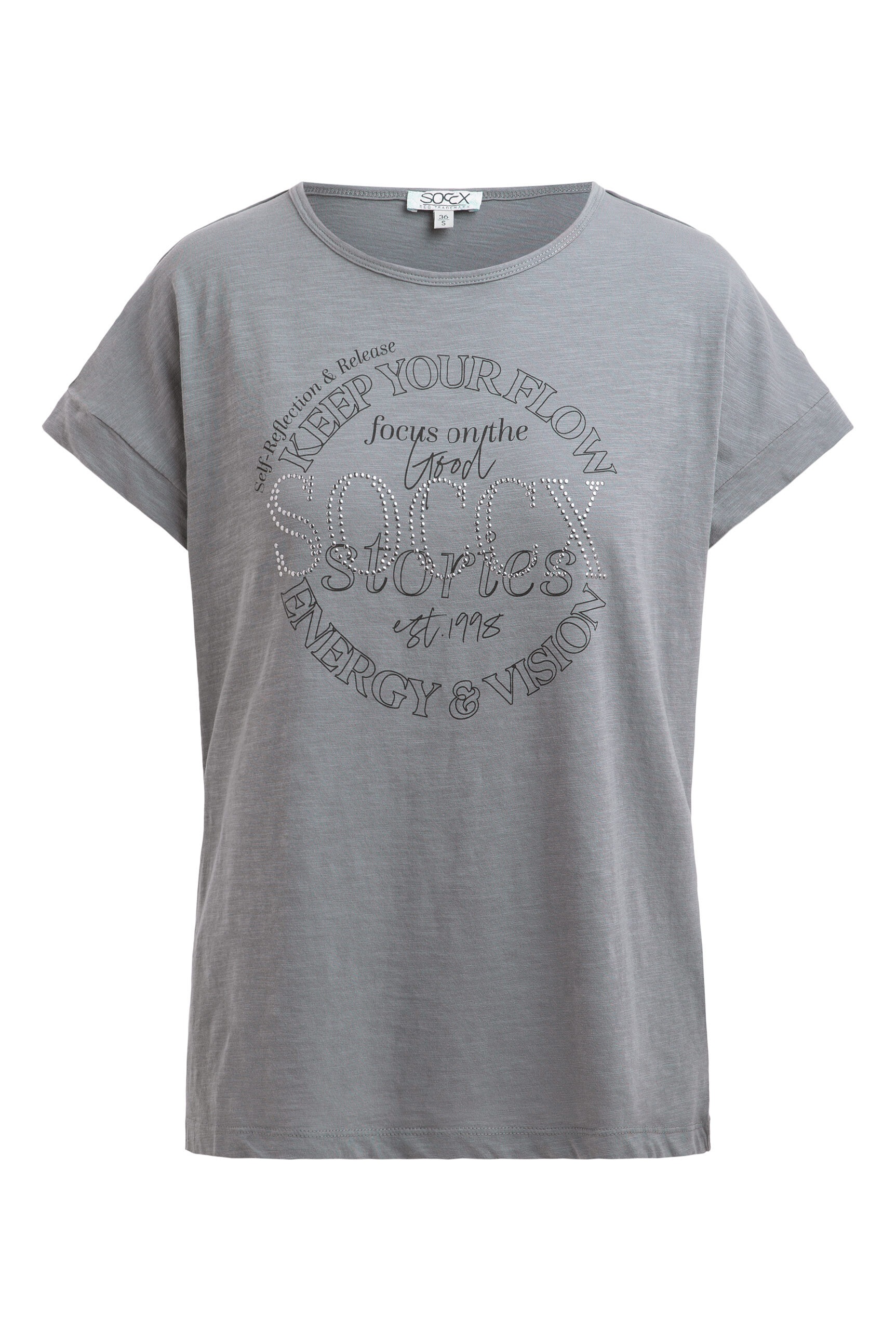 SOCCX Rundhalsshirt, mit überschnittenen Schultern günstig online kaufen