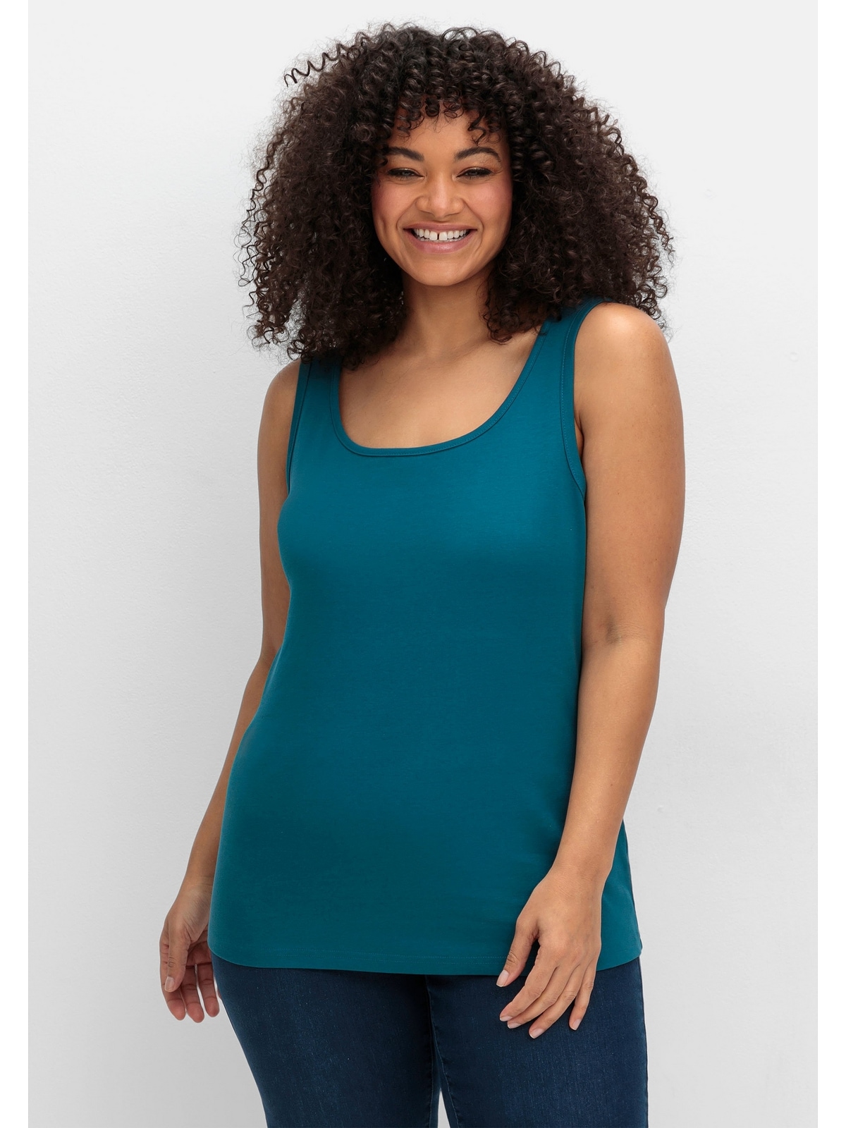Sheego Tanktop "Große Größen", aus reiner Baumwolle günstig online kaufen