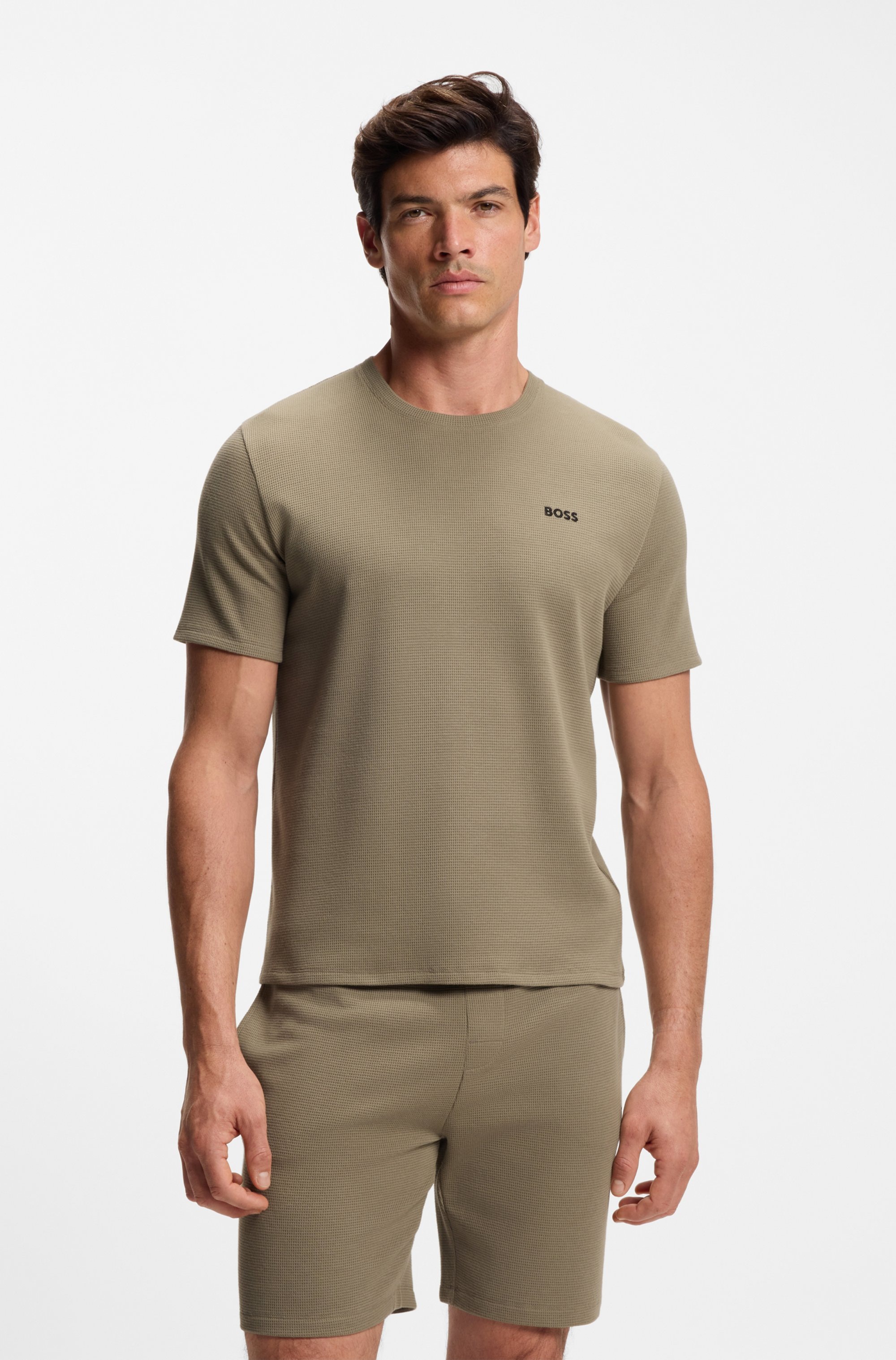BOSS Pyjamaoberteil "Waffle T-Shirt" günstig online kaufen