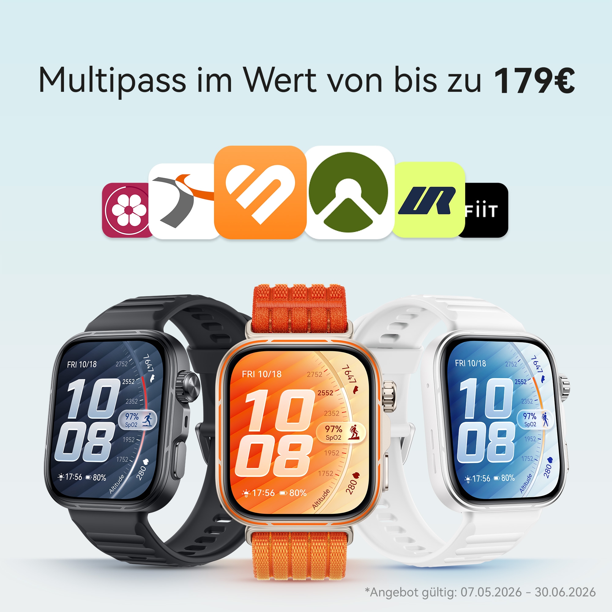 Huawei Smartwatch »SET: Watch Fit 5 Pro Smartwatch + FreeBuds SE 4 ANC In-Ear-Kopfhörer«(/ 1,92 ″)