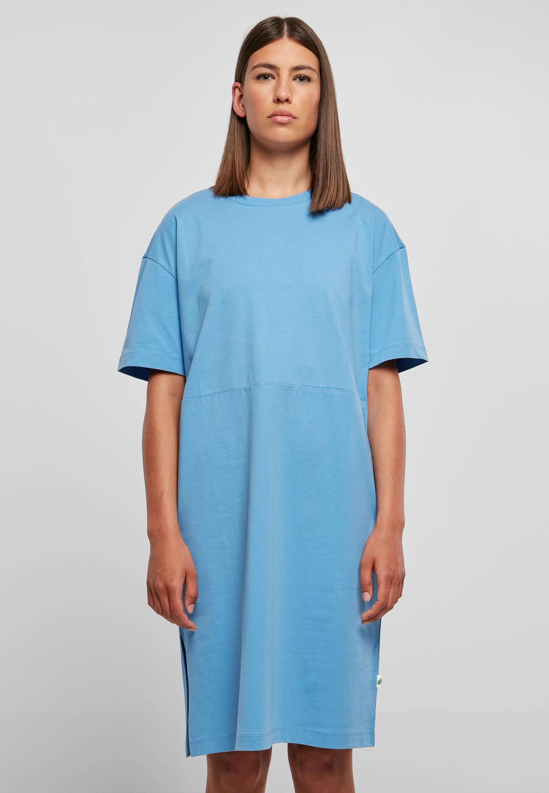 URBAN CLASSICS Shirtkleid »Urban Classics Damen Ladies Organic Oversized Slit Tee Dress«, (1 tlg.)