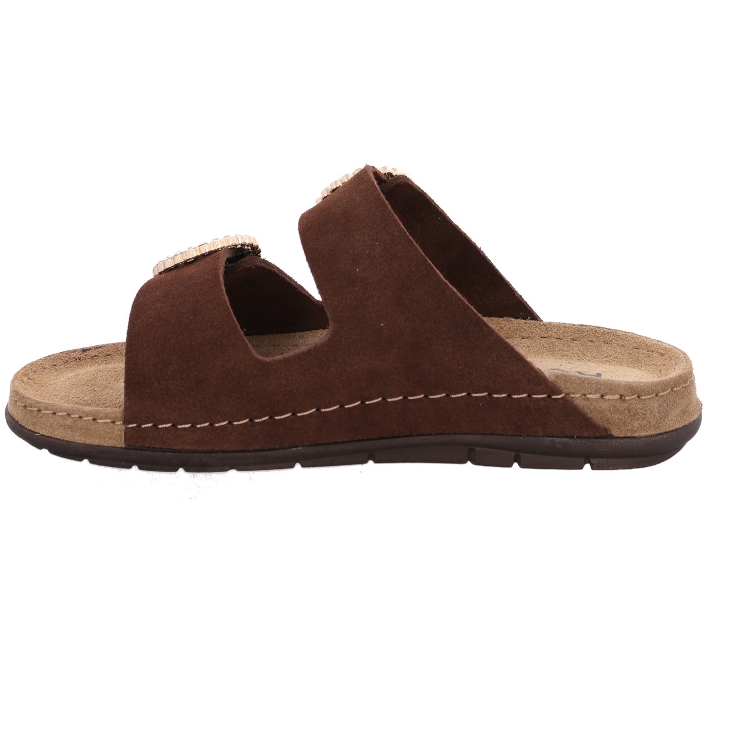 Pantolette ROHDE "RODIGO-D", Herren, Gr. 39, mokka, Veloursleder, unifarben, Schuhe Pantolette, Sommerschuh, Hausschuh, Urlaubsschuh mit verstellbaren Schnallen 2