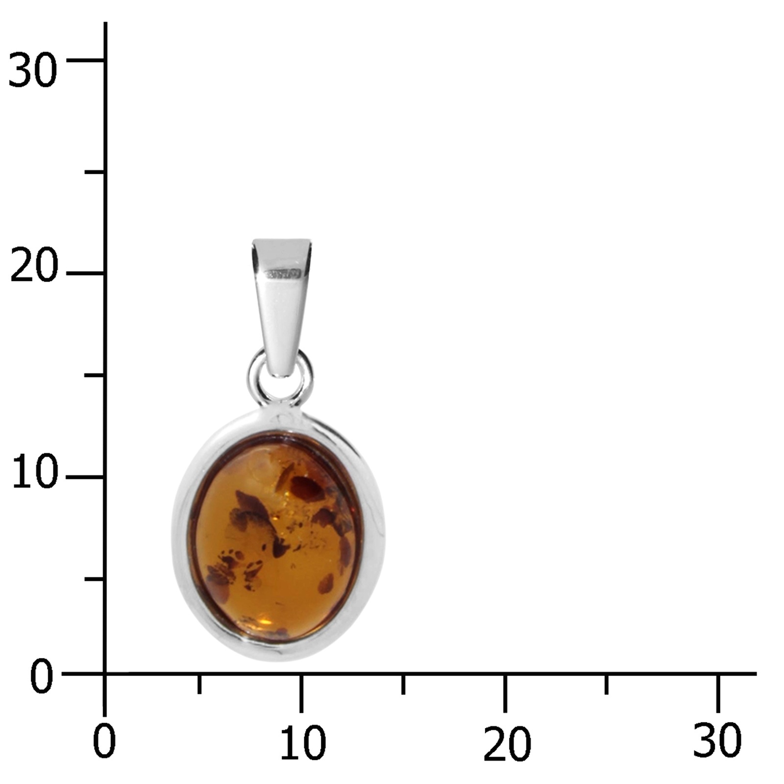 OSTSEE-SCHMUCK Kettenanhänger »Ostsee-Schmuck Anhänger Classic 10 x 8 mm«, (1 tlg.)