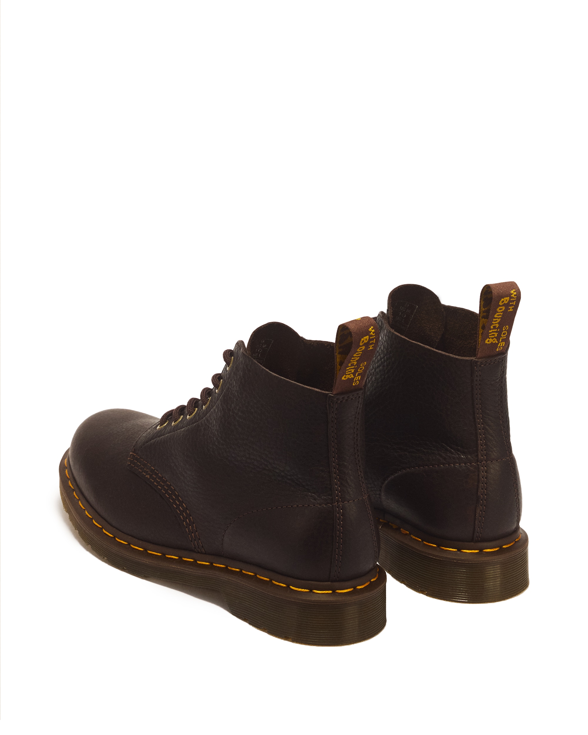 DR. MARTENS Schnürboots »101 Ub Dark Brown Ambassador«  Schnürstiefelette mit typisch gelber Rahmennaht