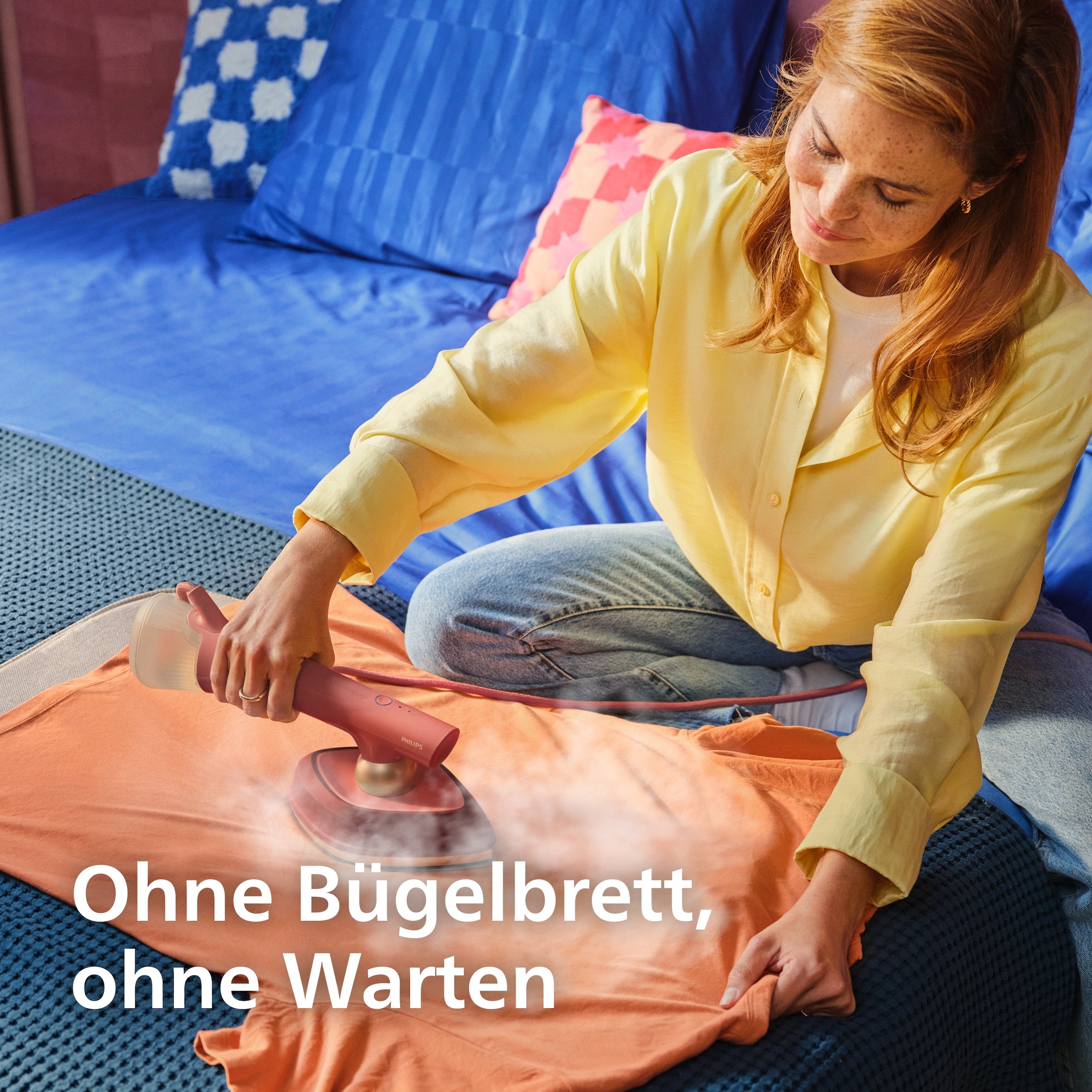 Philips Dampfbügeleisen »GC213/10 OneTurn 2-in-1 Bügeleisen & Steamer, StyleMat & Dock inkl.« 1800 W SteamGlide Plus, 200ml Wasserbehälter und 90 g Dampfstoß