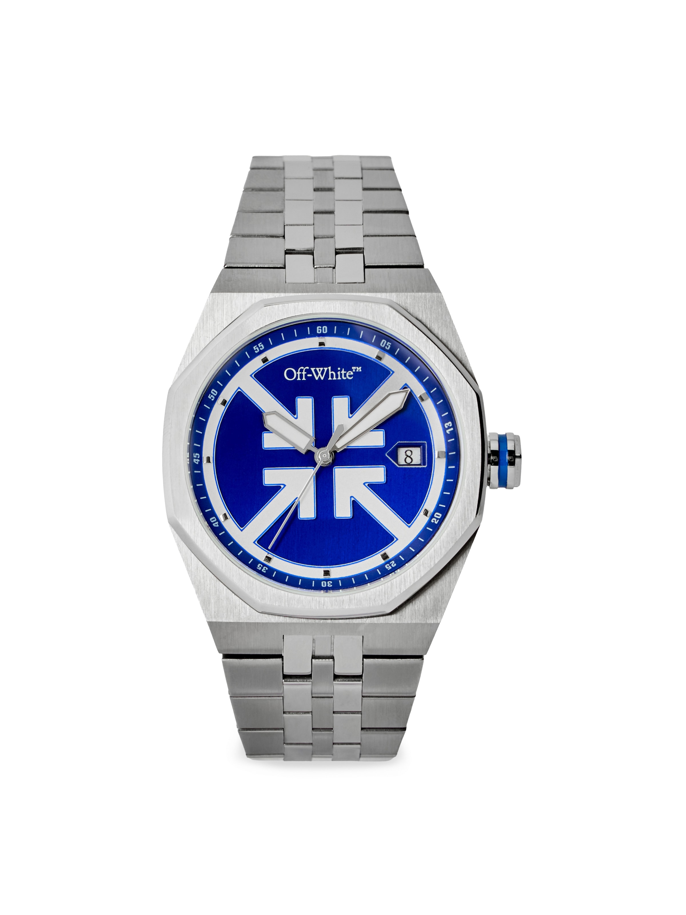 OFF-WHITE Quarzuhr »NO GRID« Armbanduhr, Herrenuhr, Edelstahlarmband, analog, Tag