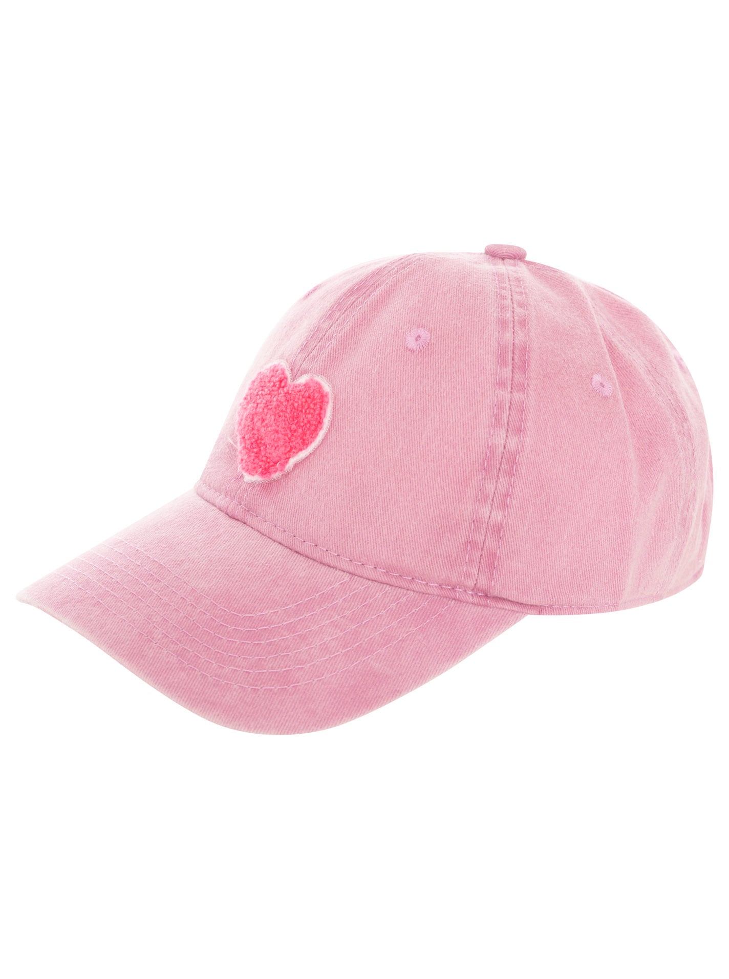 Zwillingsherz Baseball Cap ""Herz"" Pinkes Teddy-Herzpatch, vintage Look günstig online kaufen