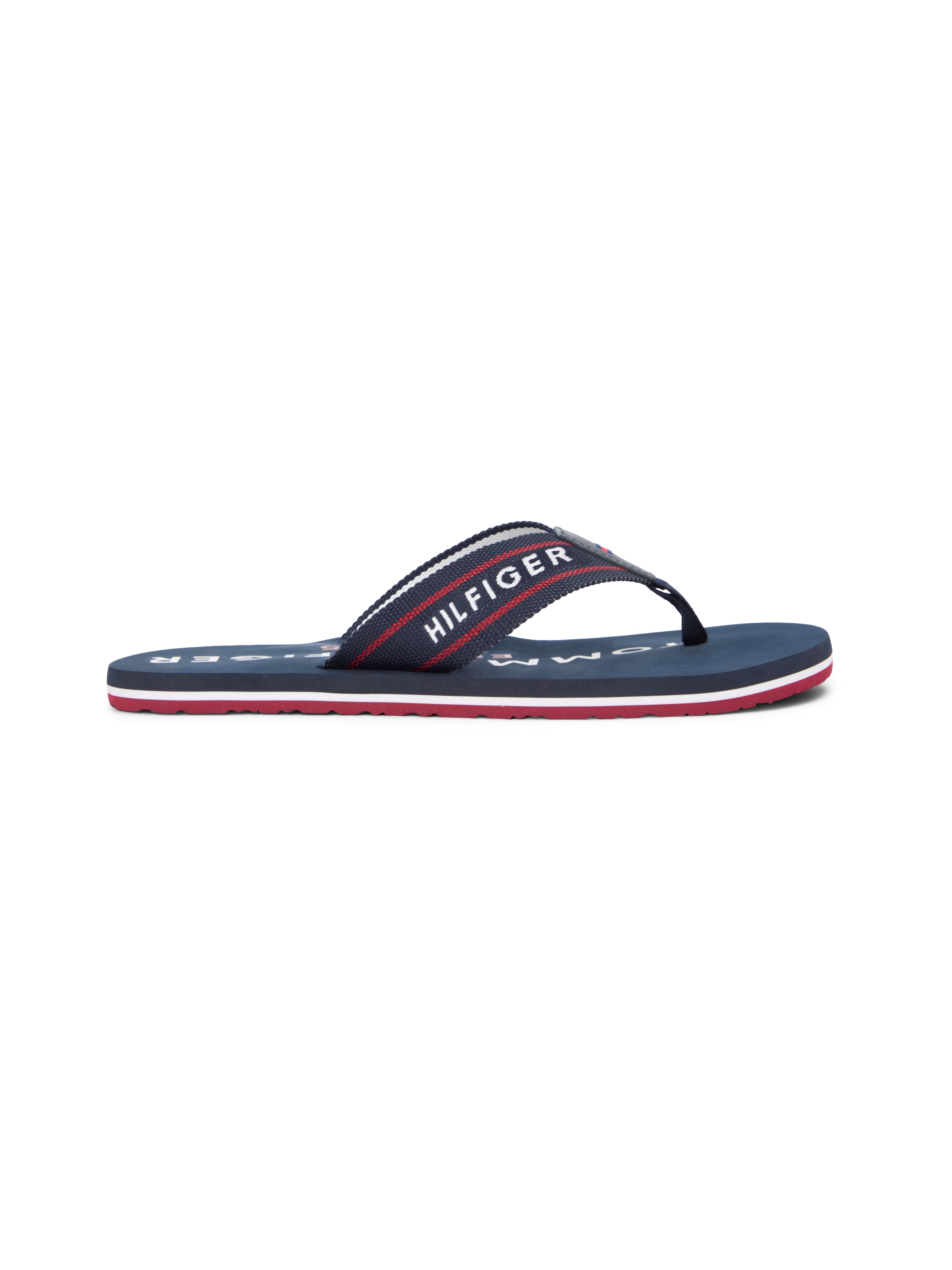 Tommy Hilfiger Zehentrenner »SPORTY HILFIGER BEACH SANDAL«  Sommerschuh, Strandschuh, Flats mit Logoschrifzug