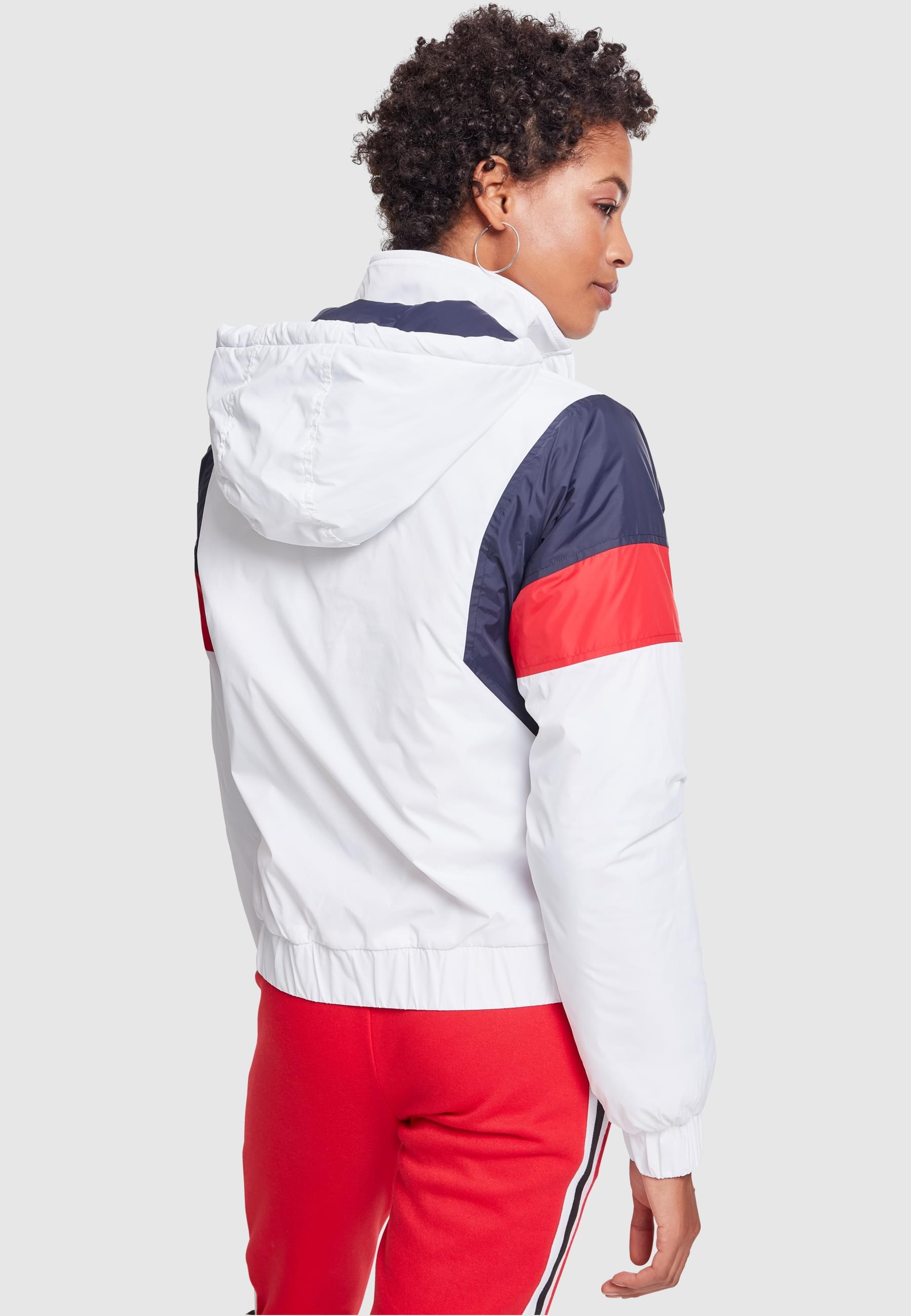 URBAN CLASSICS Allwetterjacke »Urban Classics Damen Ladies 3-Tone Padded Pull Over Jacket«, (1 St.), mit Kapuze