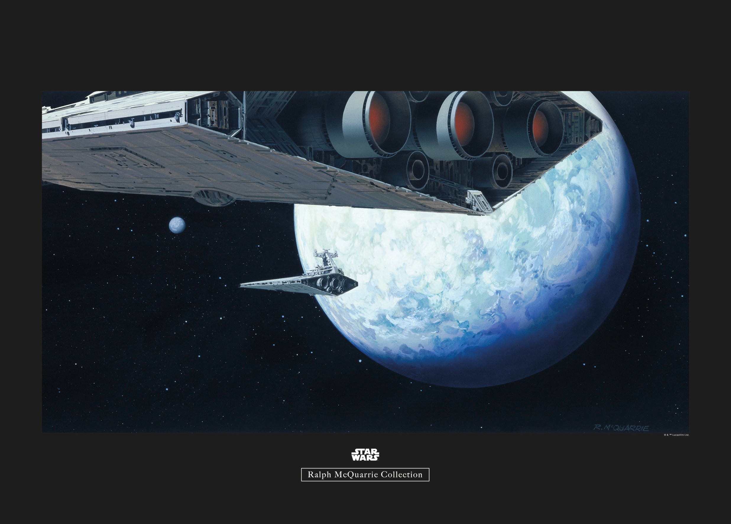 Komar Bild "Star Wars Classic RMQ Hoth Orbit" Star Wars 1 Stk. tlg. Wandbild zur Dekoration im Kinderzimmer - ohne Rahmen