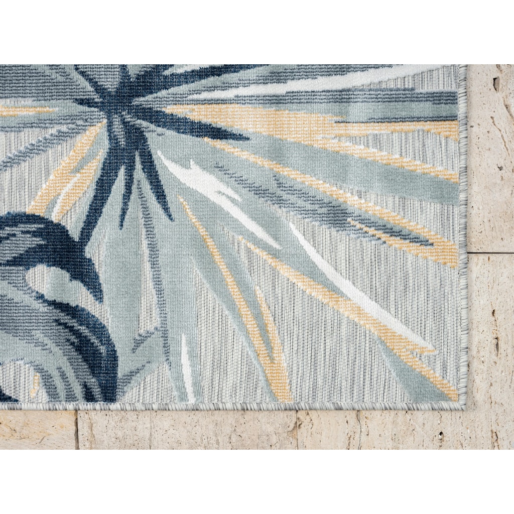 Myflair Möbel & Accessoires Teppich »Sol«, rechteckig, Blätter Motiv, Hoch-Tief Effekt, Outdoor geeignet, Balkon, Terrasse