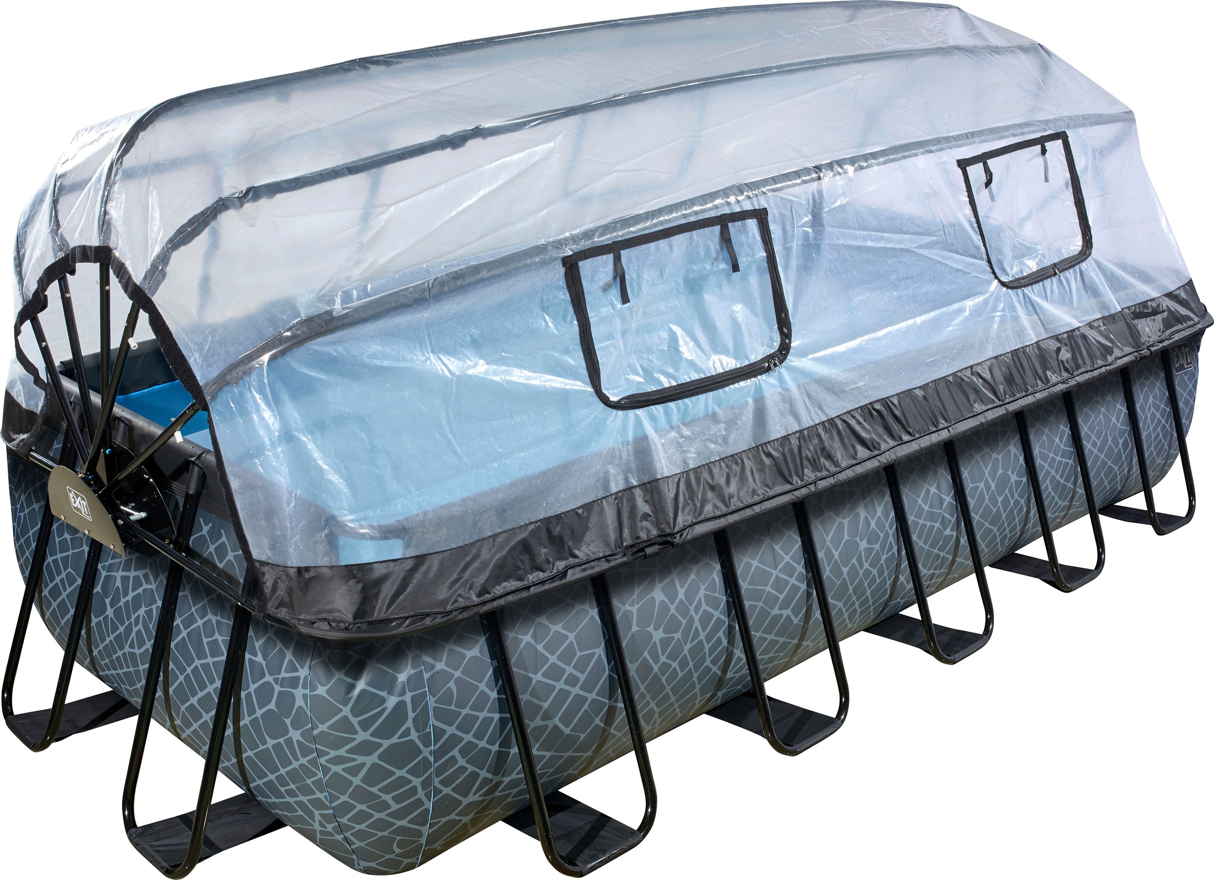 Thumbnail - EXIT Framepool "inkl. multifunktionaler Poolabdeckung" BxLxH: 250x540x100 cm, Sandfilter- und Wärmepumpe, Sicherheitslei...