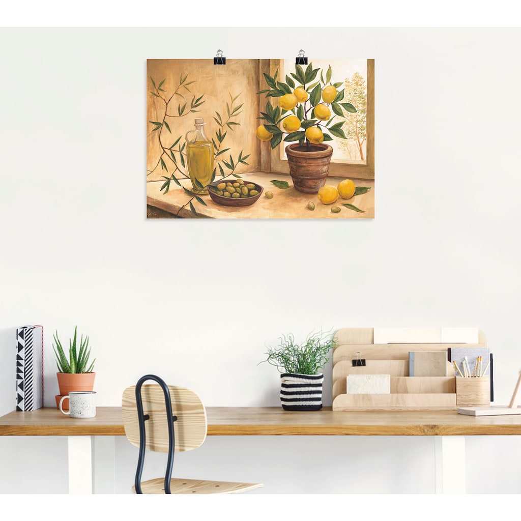 Artland Wandbild »Oliven und Zitronen«, Arrangements, (1 St.)