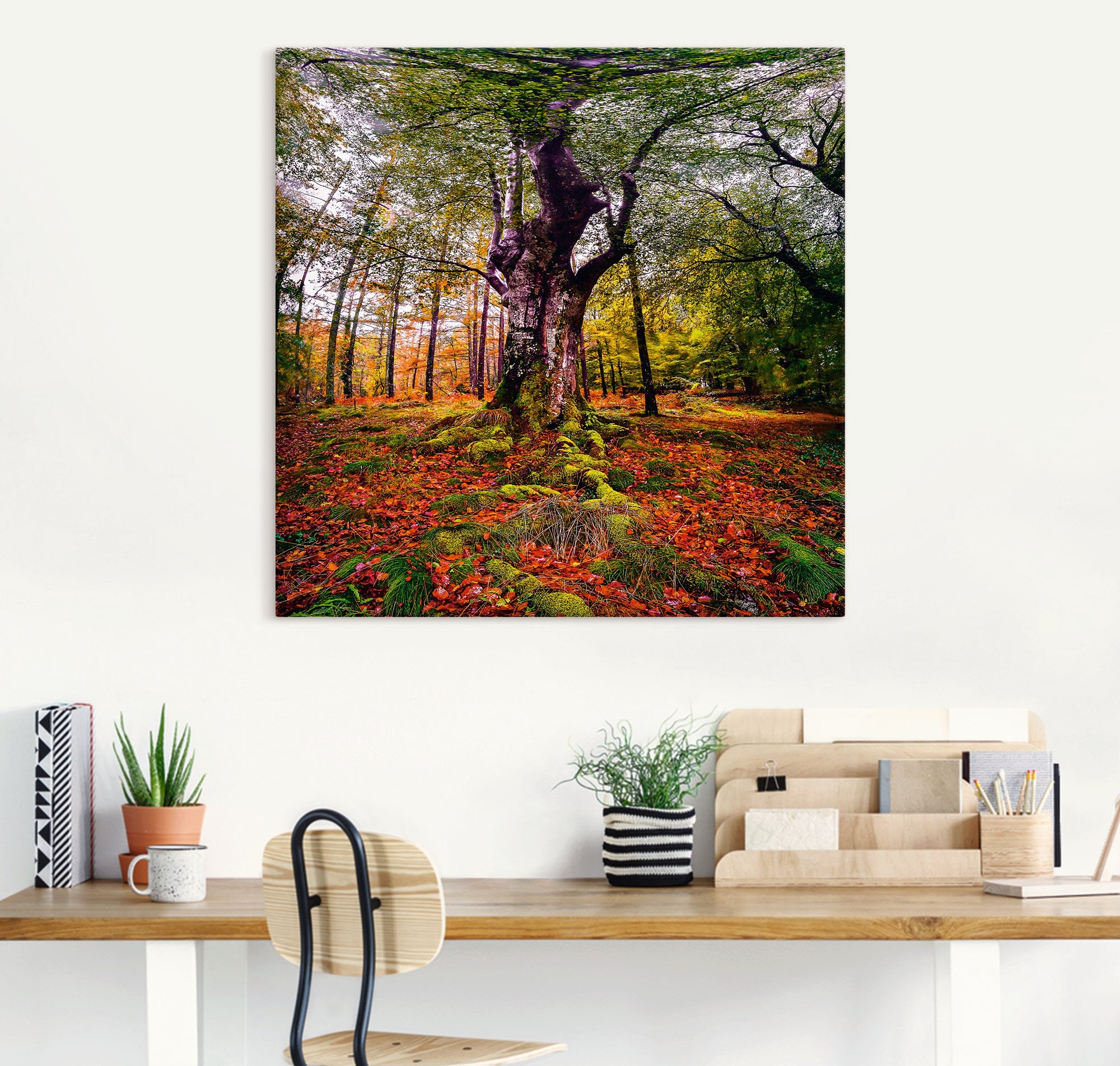 Artland Wandbild »Baum im Wald«, Baumbilder, (1 St.), als Leinwandbild, Poster in verschied. Größen