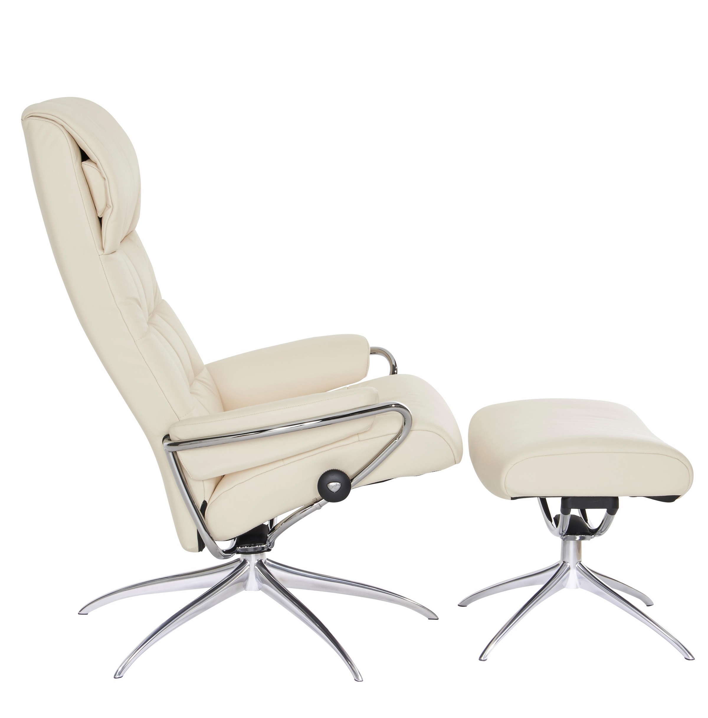 Stressless® Relaxsessel »London«, (Set, Relaxsessel mit Hocker), mit Hocker,  High Back, mit Star Base, Gestell Chrom kaufen | BAUR