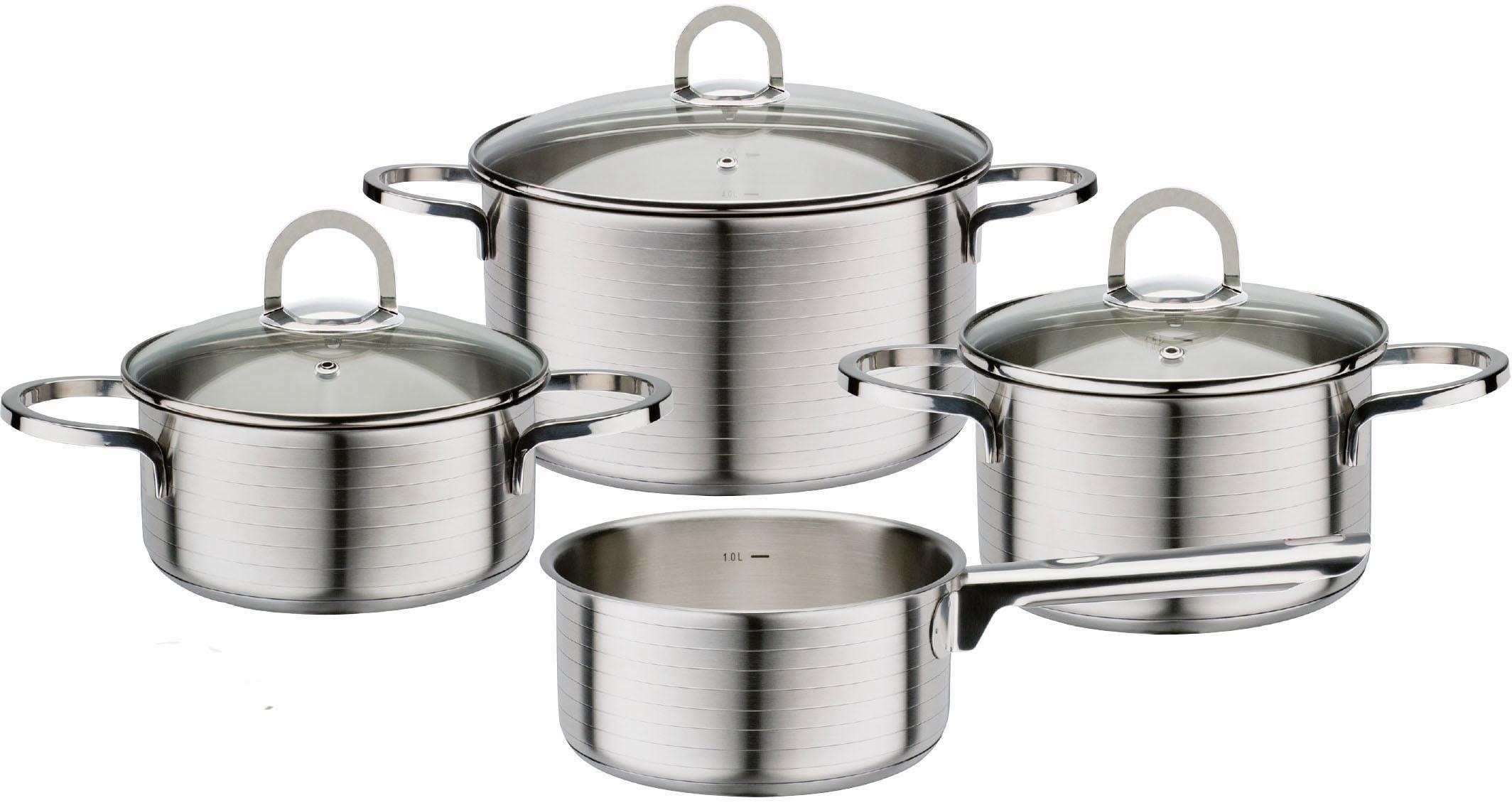 GSW Topf-Set "Rocca" Set, je 1 Fleischtopf Ø 16/20/24 cm, 1x Stieltopf Ø 16 günstig online kaufen