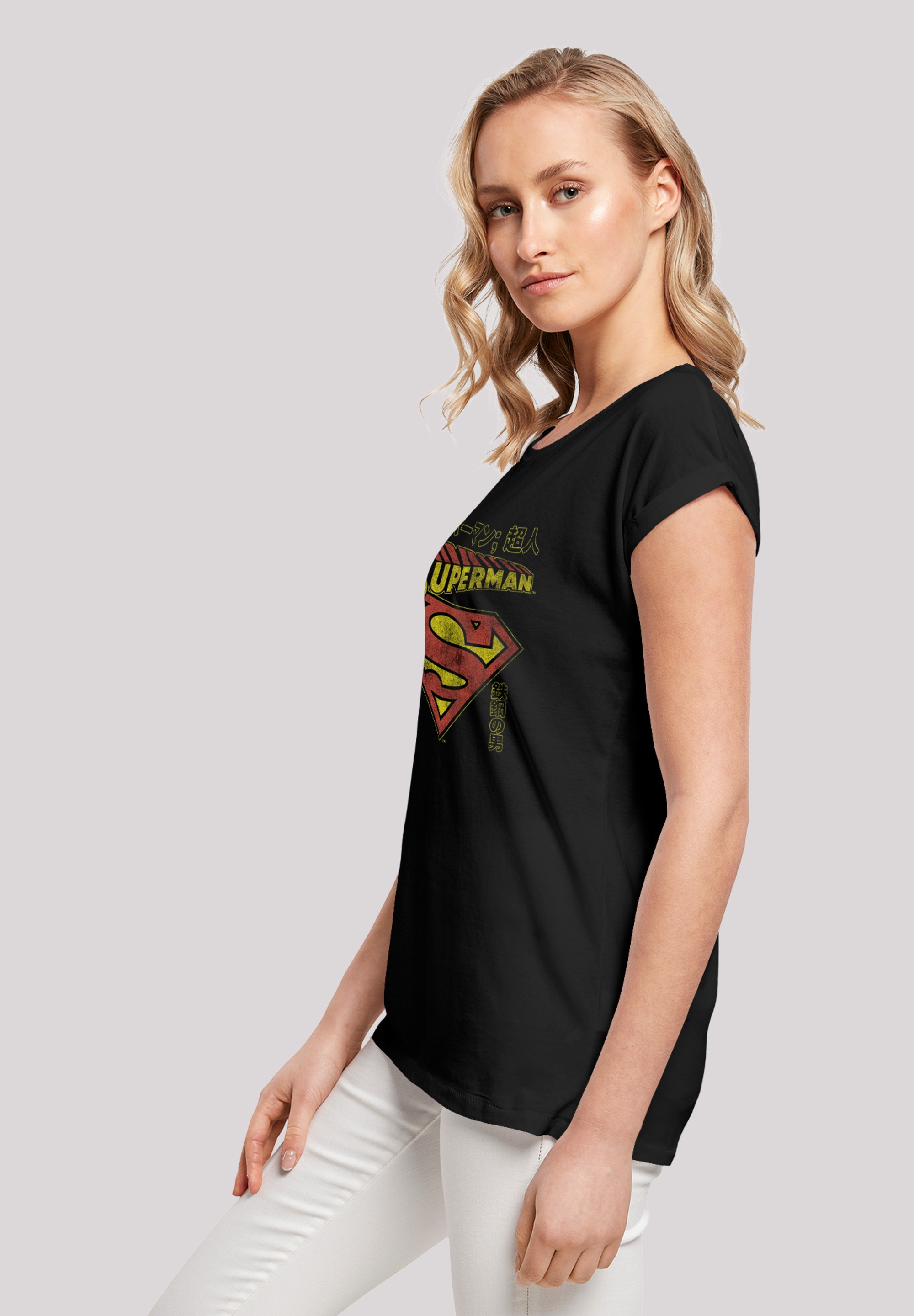 F4NT4STIC T-Shirt »DC Comics Superman Shield«, Damen,Premium Merch,Regular-Fit,Kurze Ärmel,Bedruckt